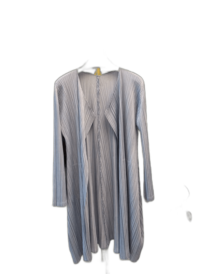 Issey Miyake Issey Miyake Long Cardigan Coat in Light Blue Size L / US 10 / IT 46 - 1 Thumbnail