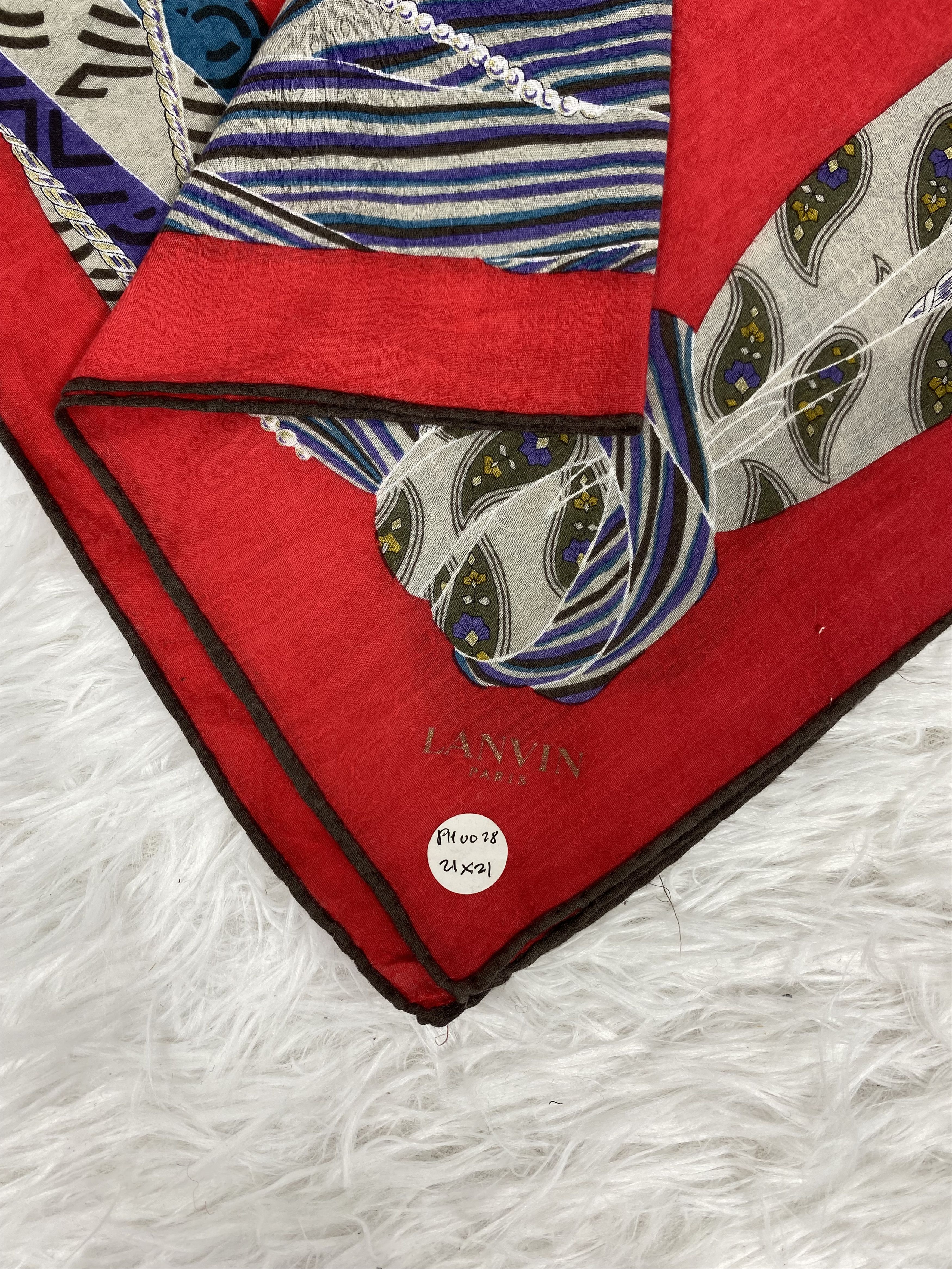 Lanvin × Vintage Vintage Lanvin Handkerchief PH0028 Size ONE SIZE - 2 Thumbnail