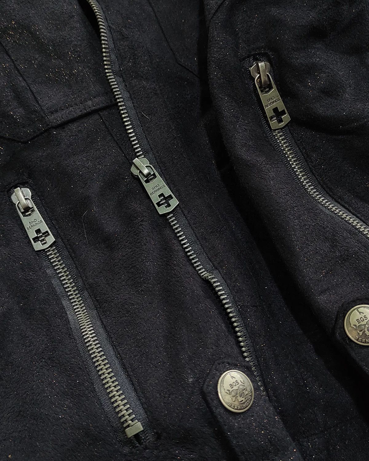 Le Grande Bleu (L.G.B.) Bernings Sho Faux Fur Biker Jacket — 2000s Bondage Size US L / EU 52-54 / 3 - 4 Thumbnail