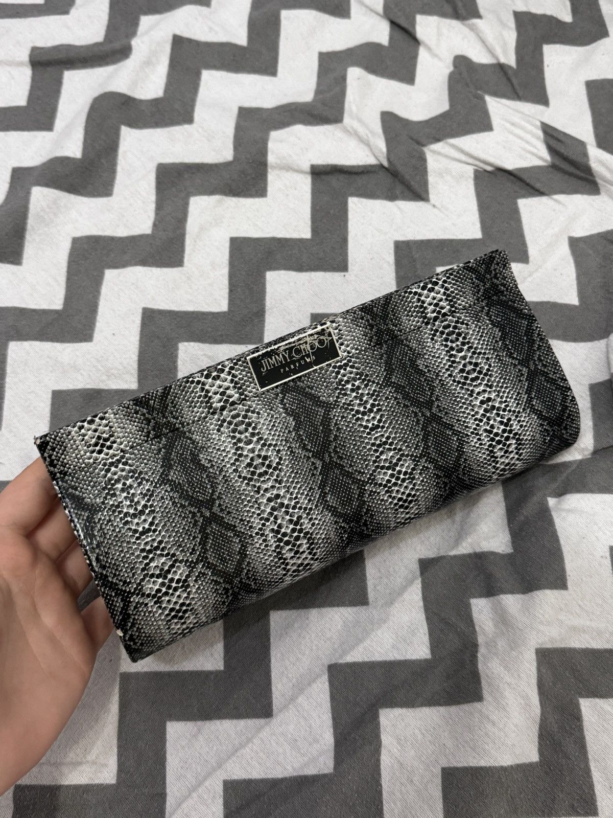 Jimmy Choo Jimmy Choo Parfums Snakeskin Print Clutch Bag / Makeup Bag Size ONE SIZE - 1 Thumbnail