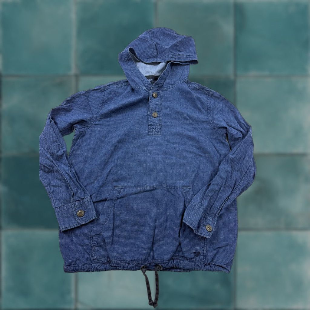 American Eagle Outfitters American Eagle Outfitters Jacket Mens M Blue Hooded Anorak Pullover Striped Lightweight Casual Spring Size US M / EU 48-50 / 2 - 1 Thumbnail