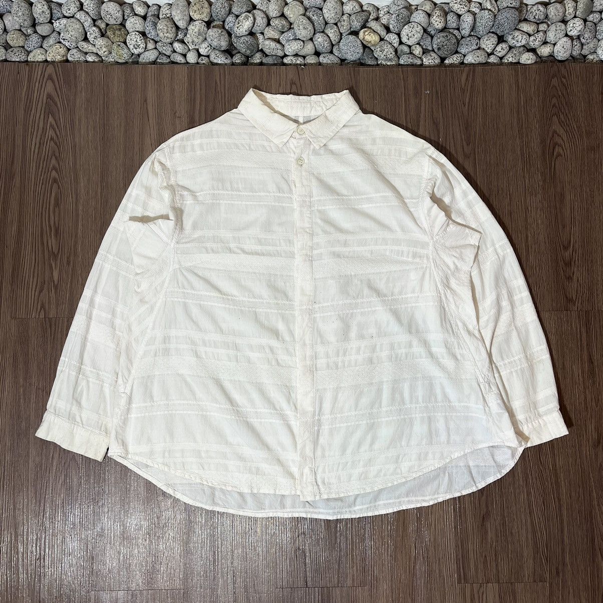 Issey Miyake Plantation by Issey Miyake White Pleated Shirt Size US L / EU 52-54 / 3 - 1 Thumbnail