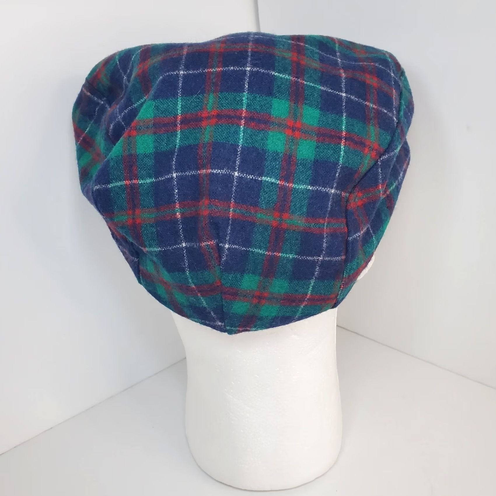 Pendleton VINTAGE Pendleton Wool Cabby Newsboy Cap Hat Blue Tartan Plaid M USA 60s Mens Wool Tweed Lined Dad Grandpa US Vintage 60s Plaid Newsboy Cap Size ONE SIZE - 3 Thumbnail