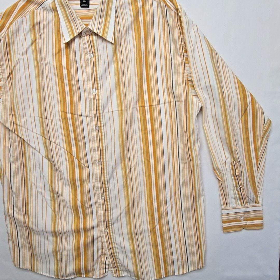 Rocawear Rocawear Stripe Shirt Gold Long Sleeve Button Down XL Y2K Size US XL / EU 56 / 4 - 2 Thumbnail
