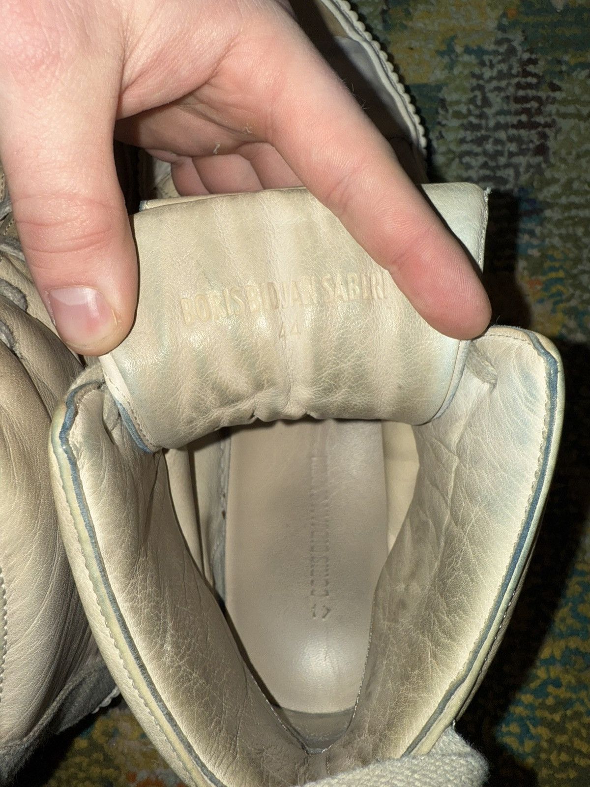 Boris Bidjan Saberi Boris Bidjan Saberi Grey Kangaroo Sneakers Size US 11 / EU 44 - 7 Thumbnail