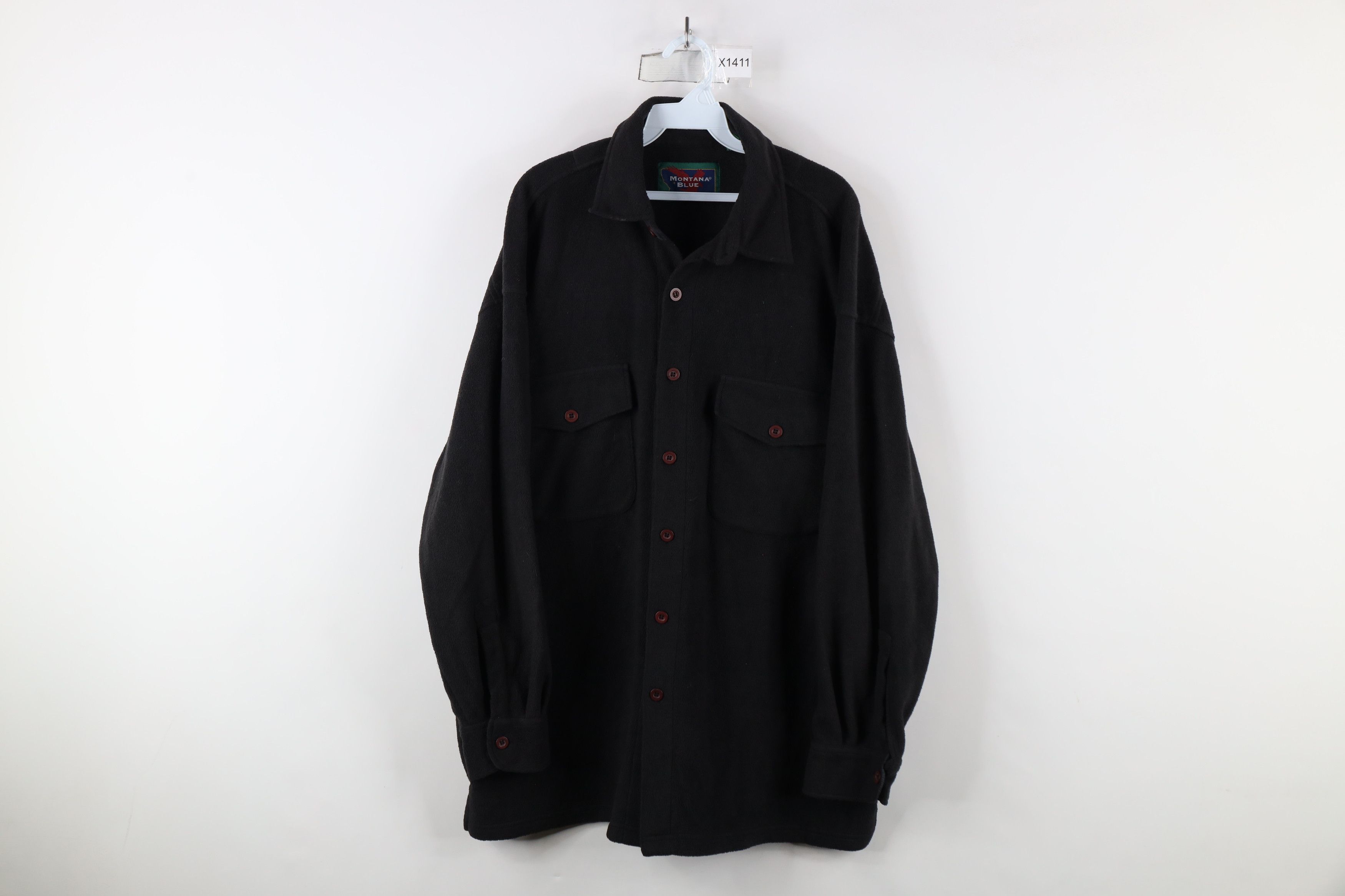 Vintage Vintage 90s Streetwear Fit Fleece Shirt Jacket Jac Shirt Size US XL / EU 56 / 4 - 1 Thumbnail