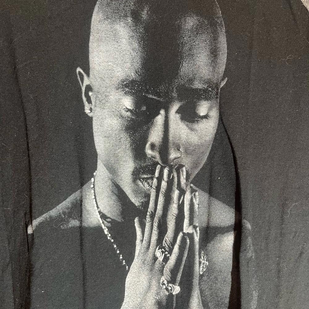 Designer Tupac medium black graphic vintage preowned tshirt Size US M / EU 48-50 / 2 - 1 Thumbnail