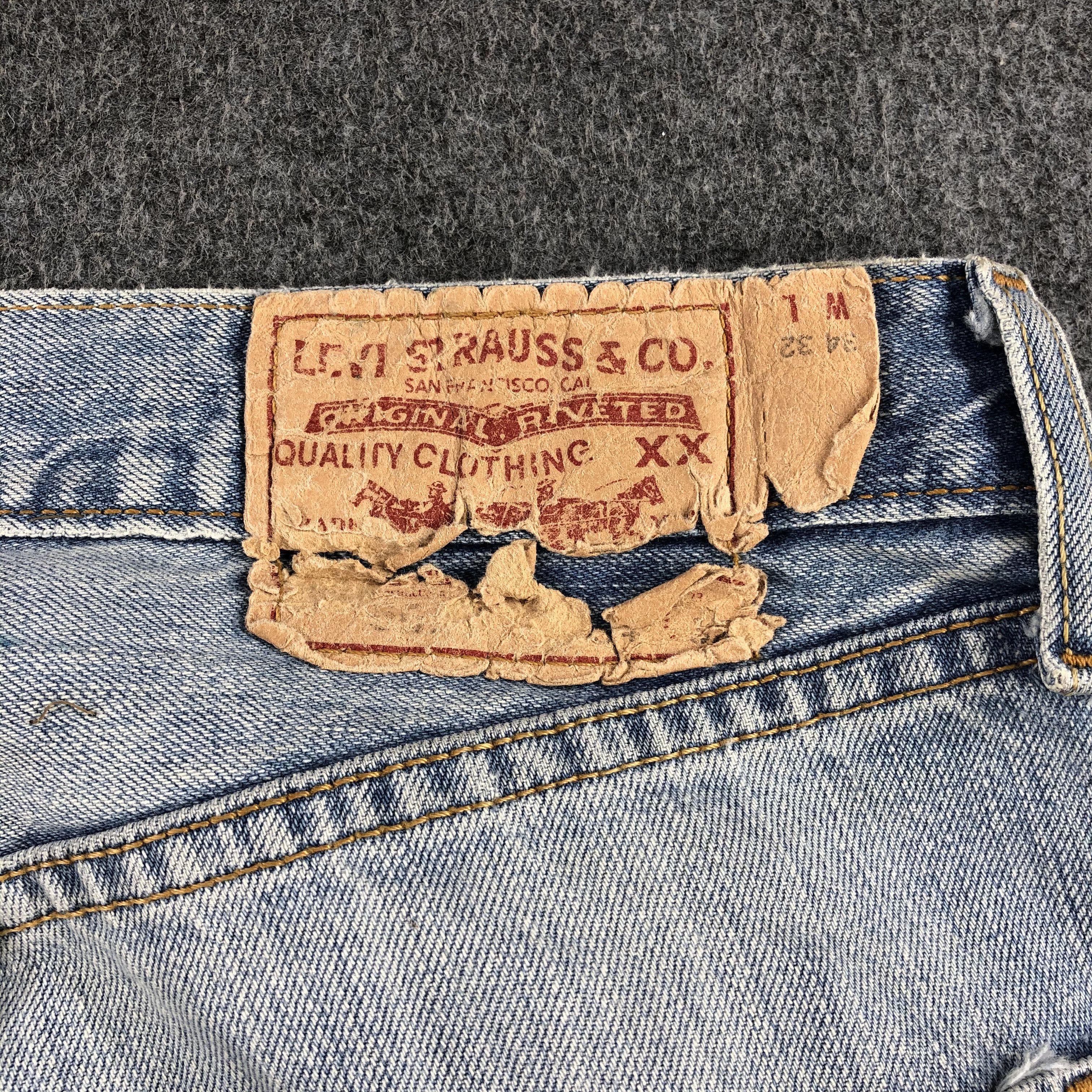 Levi's 90s Vintage Light Wash Levis 501 Jeans-J1549 Size US 33 - 5 Thumbnail