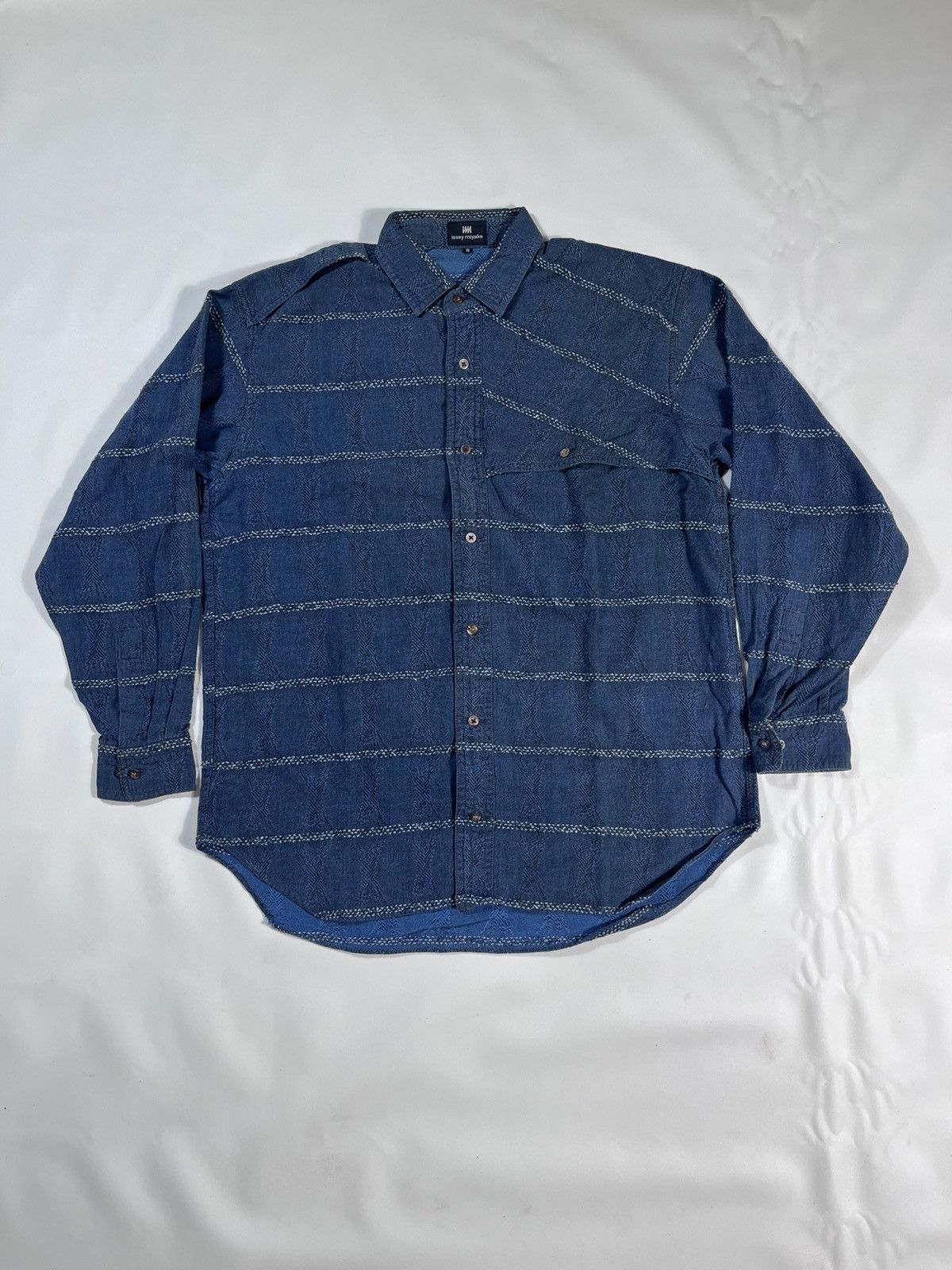 Issey Miyake 90's ISSEY MIYAKE JACQUARD PATTERN SHIRT Size US S / EU 44-46 / 1 - 1 Thumbnail