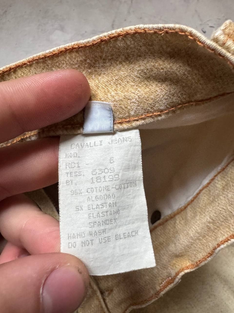 Roberto Cavalli Cavali jeans Sand washed denim pants vintage Size 29" - 10 Thumbnail