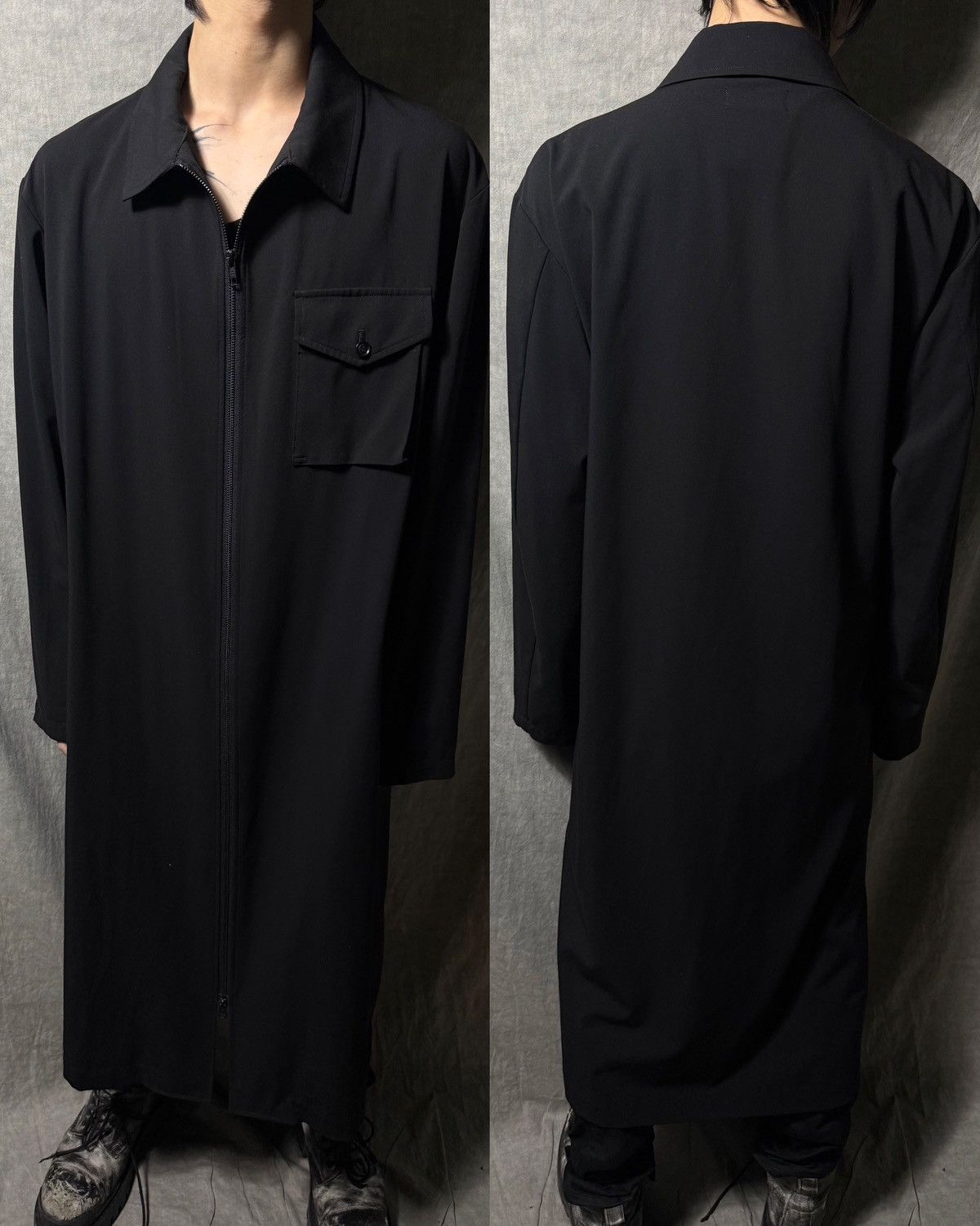 Yohji Yamamoto s'yte by Yohji Yamamoto Minimal Zip-Up Long Coat Size US M / EU 48-50 / 2 - 2 Thumbnail