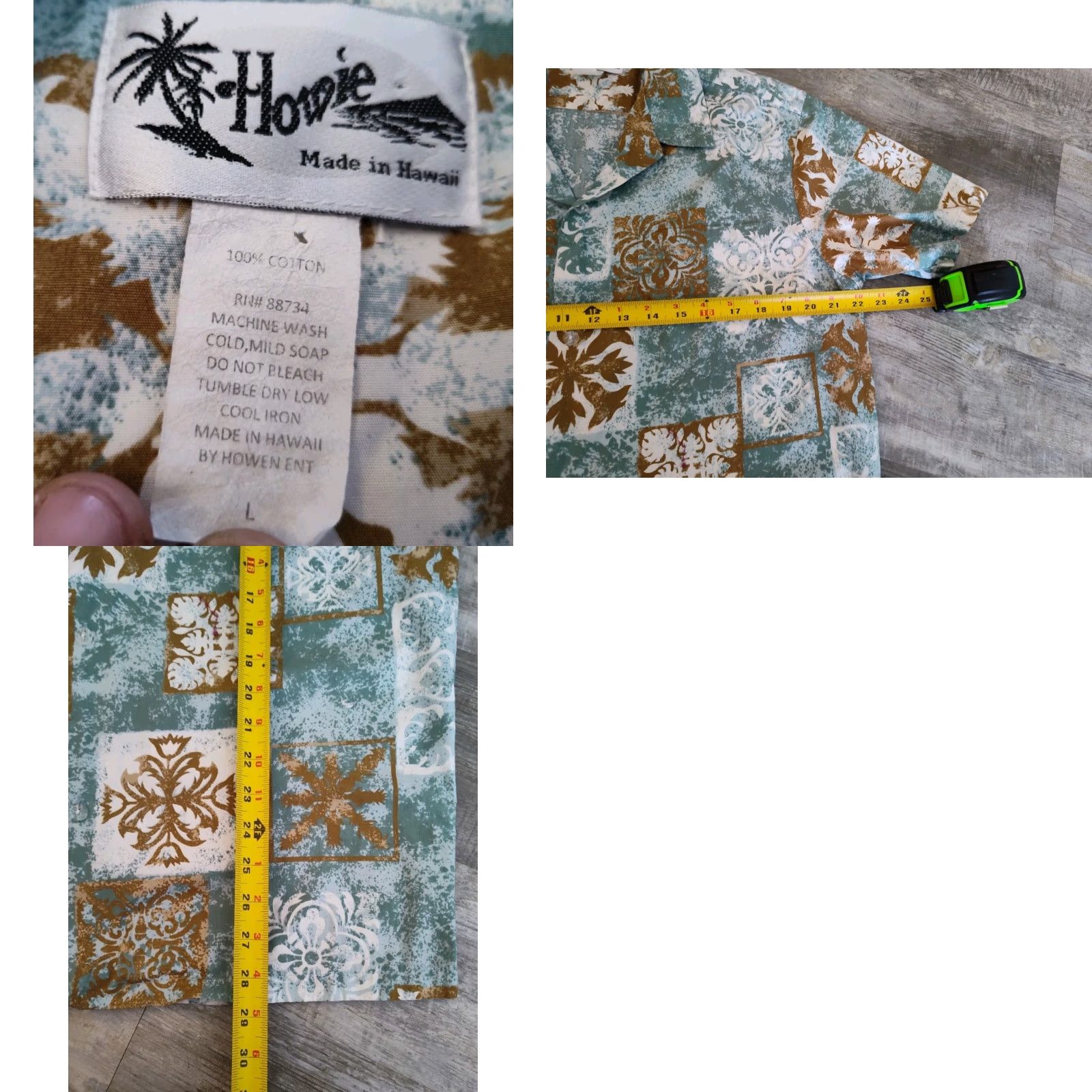 Vintage VINTAGE Howie Hawaiian Shirt Men L Abstract Button-Up Short Sleeve Beach Travel USA Made Size US L / EU 52-54 / 3 - 8 Thumbnail