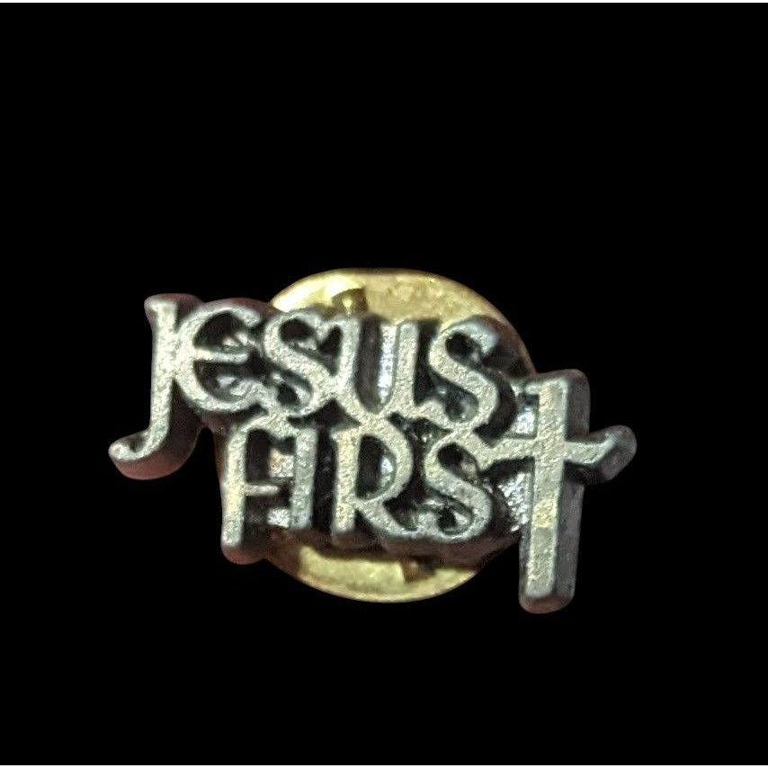 Other Minimalist Jesus First Religious Lapel PIn Size ONE SIZE - 1 Thumbnail
