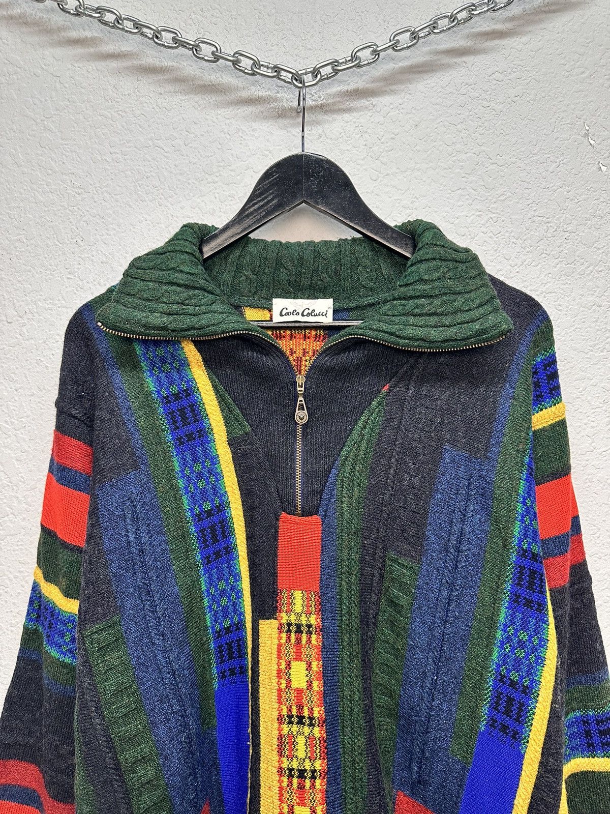 Carlo Colucci Carlo Colucci vintage knit sweater coogi style 90s germany Size US L / EU 52-54 / 3 - 3 Thumbnail