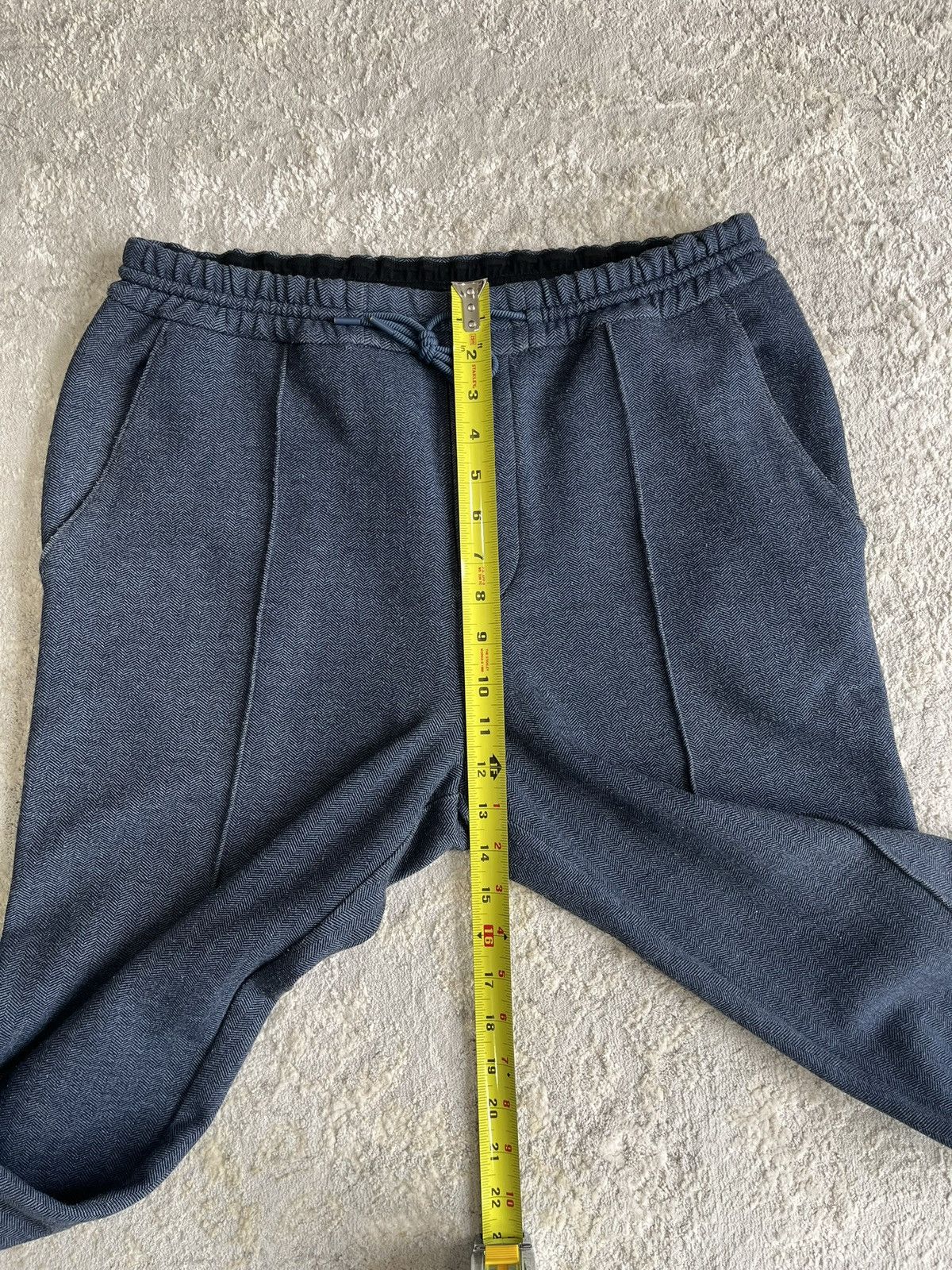 Club Monaco Pintuck Drawstring Herringbone Scuba Pants Size US 32 / EU 48 - 4 Thumbnail