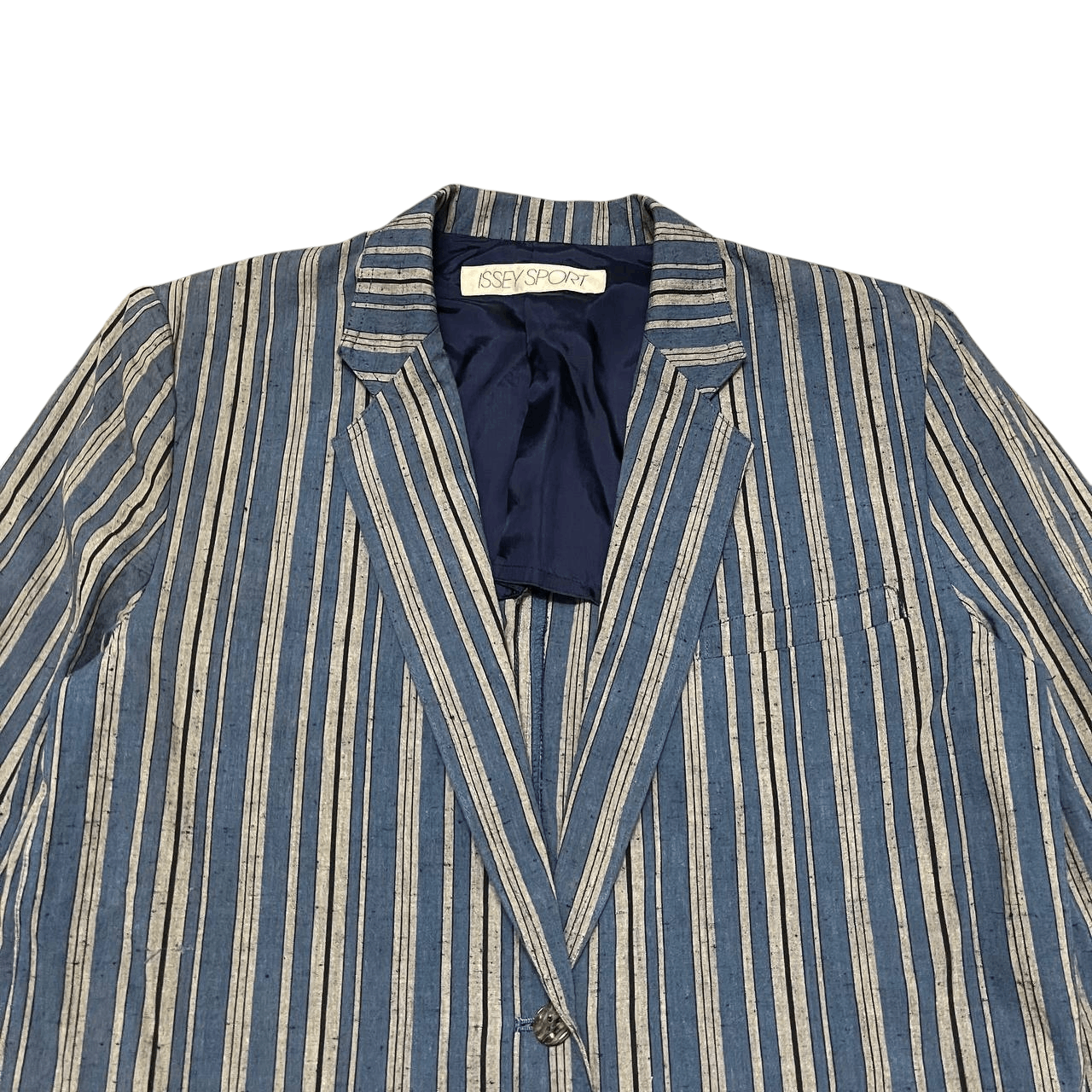 Issey Miyake Vintage Issey Sport Striped Blazer Jacket Size US S / EU 44-46 / 1 - 2 Thumbnail