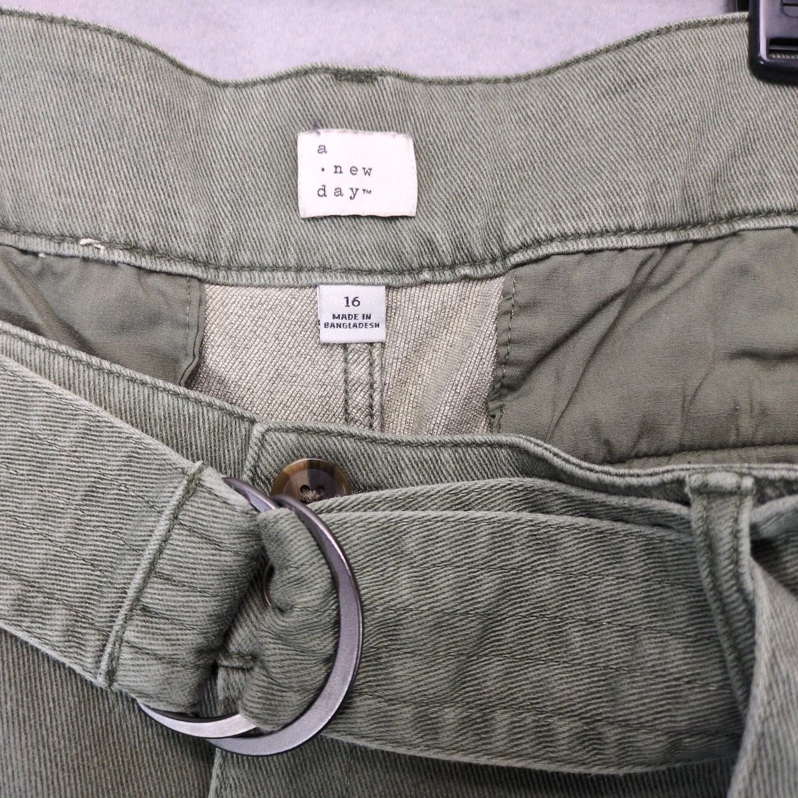 Other A New Day Green Belted Pants Women's 16 38x26" Baggy Size 38" / US 16 / IT 52 - 3 Thumbnail
