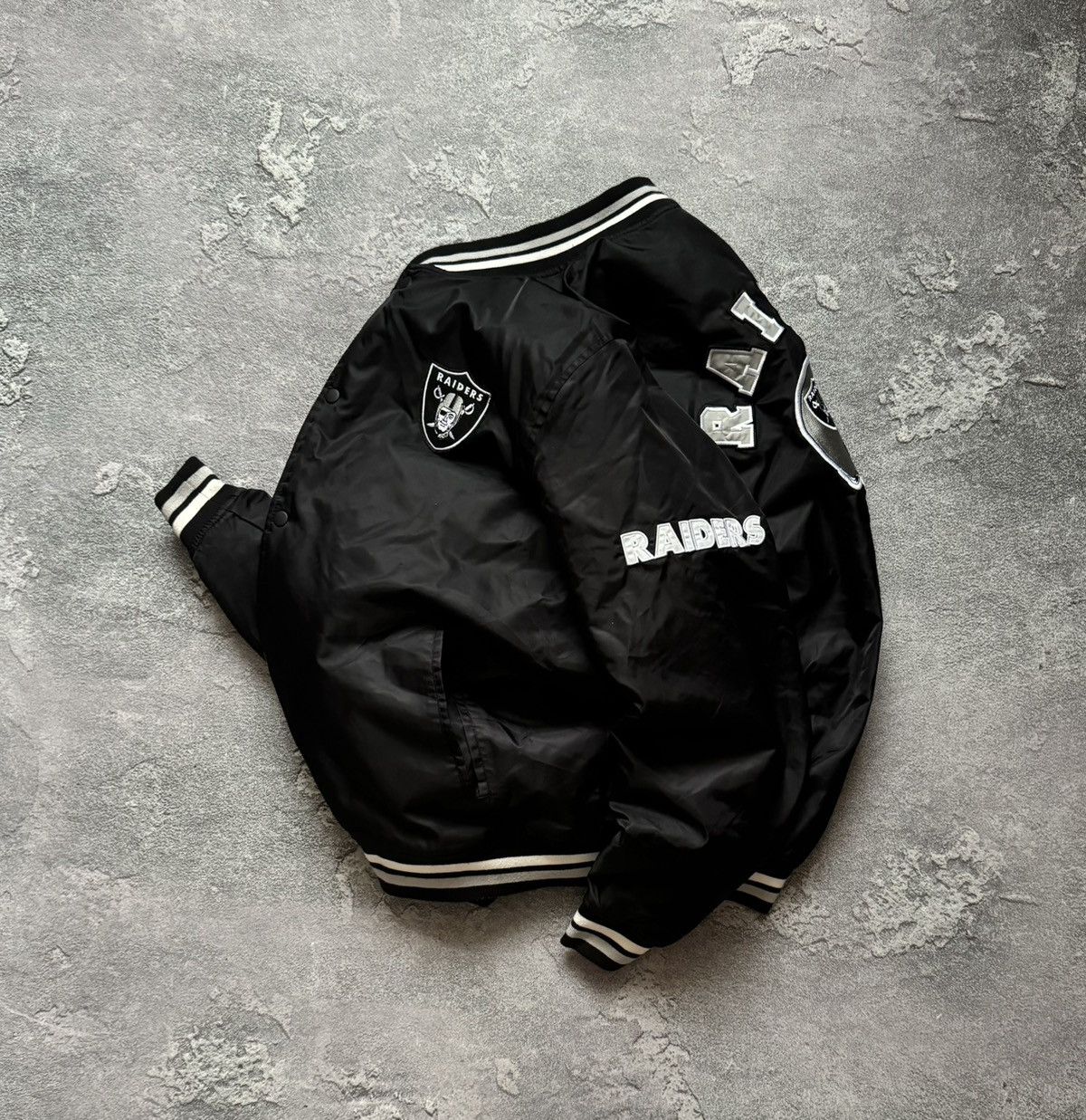 NFL RAIDERS ウォームアップジャケット GU ブラックXL NFL RAIDERS ウォームアップジャケット GU ブラックXL