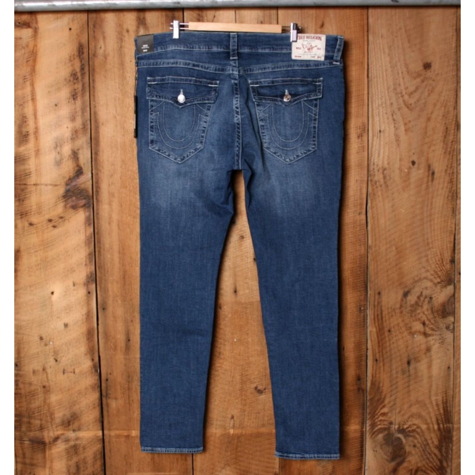 True Religion TRUE RELIGION Rocco Flap Pocket Relaxed Skinny Stretch Denim Blue Jeans Sz 42 Mens Jeans Size US 42 / EU 58 - 3 Thumbnail