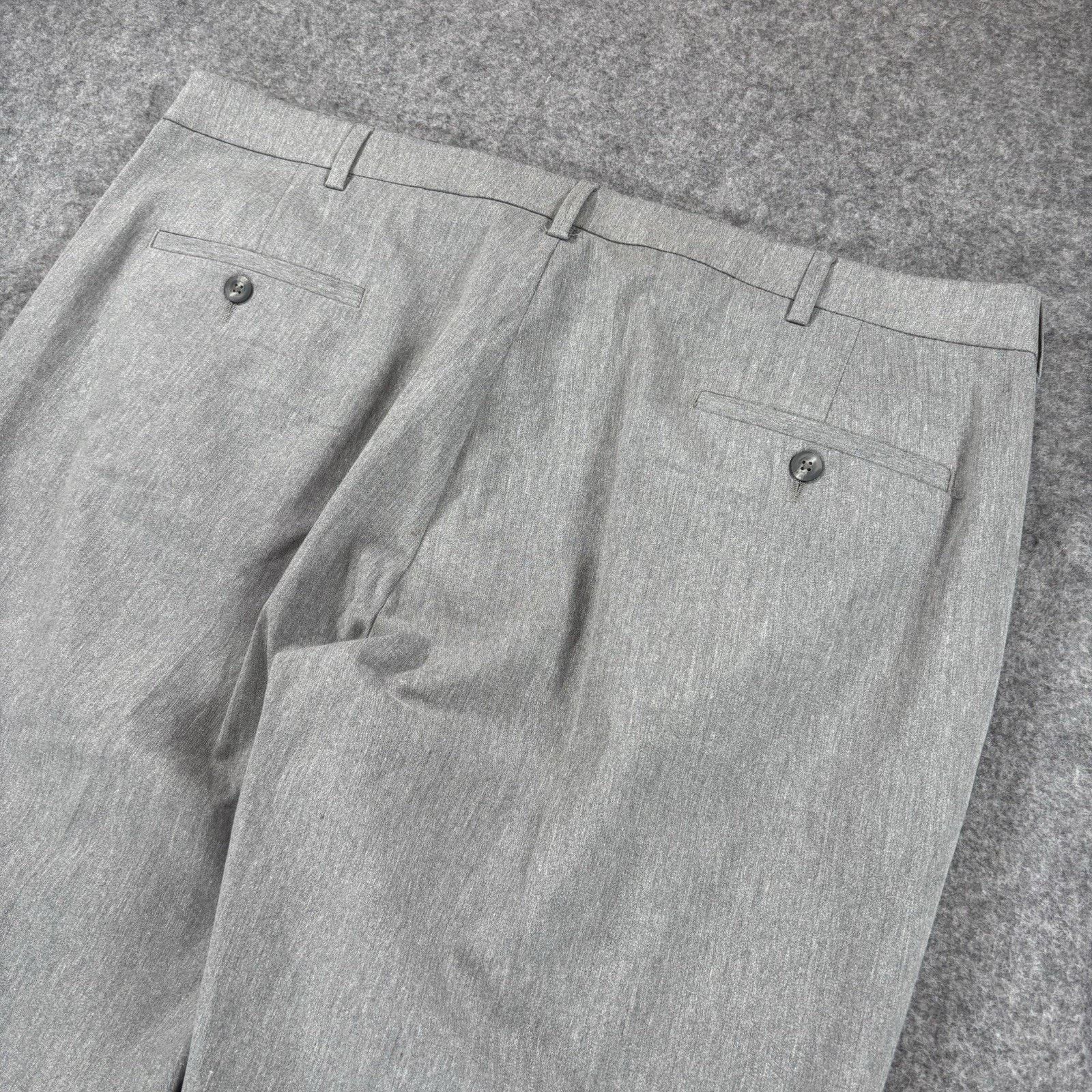 Haggar Haggar Mens Pants 40x30 Straight Grey Perfect Fit Waistband Size US 40 / EU 56 - 7 Thumbnail