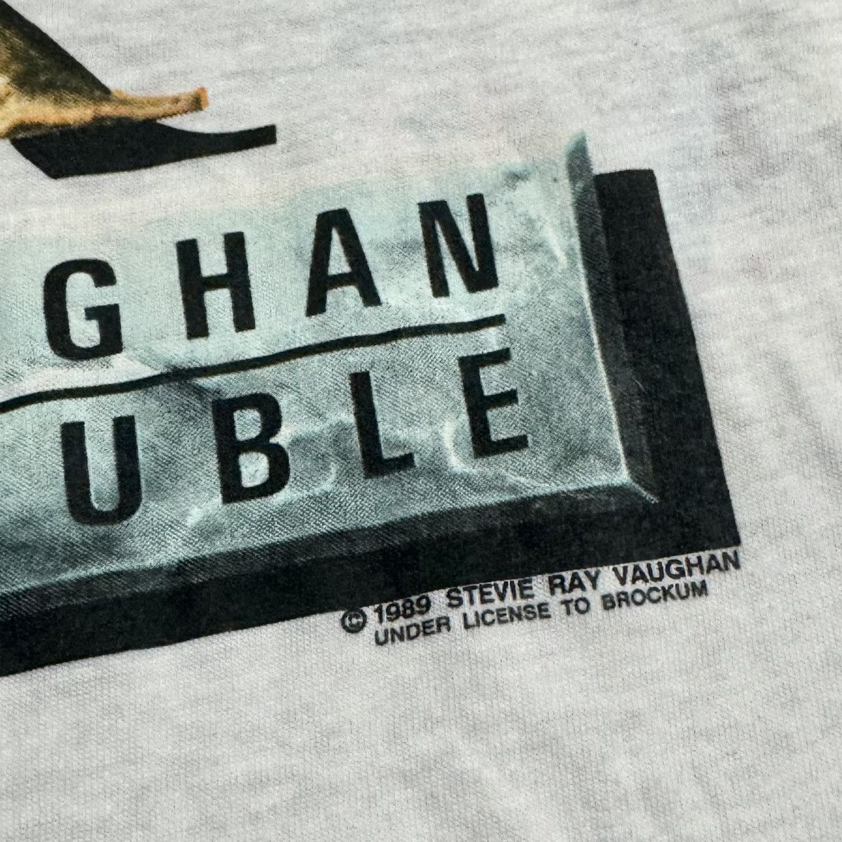 Band Tees 1989 STEVIE RAY VAUGHN AND DOUBLE TROUBLE TEE! Size US M / EU 48-50 / 2 - 4 Thumbnail