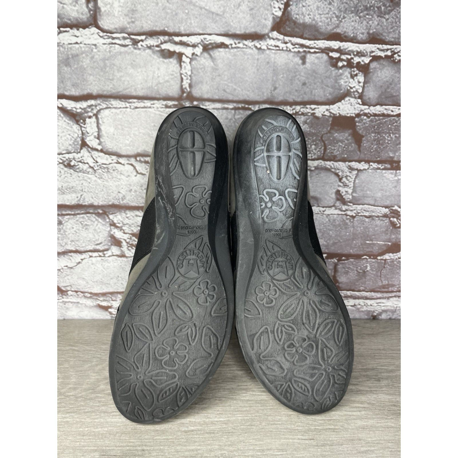 Mephisto Mephisto Aline Gray Nubuck Leather Black Strap Wedge Shoes W Size US 8.5 / IT 38.5 - 7 Thumbnail