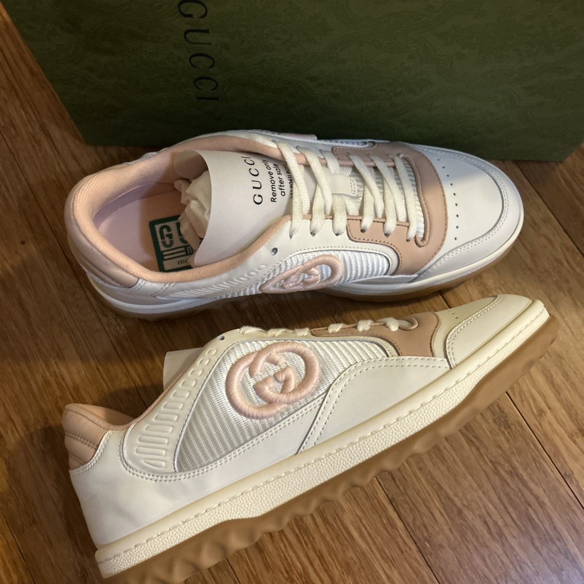 Gucci Gucci MAC80 Low Top Leather Skateboard Sneakers Size US 7.5 / IT 37.5 - 4 Thumbnail