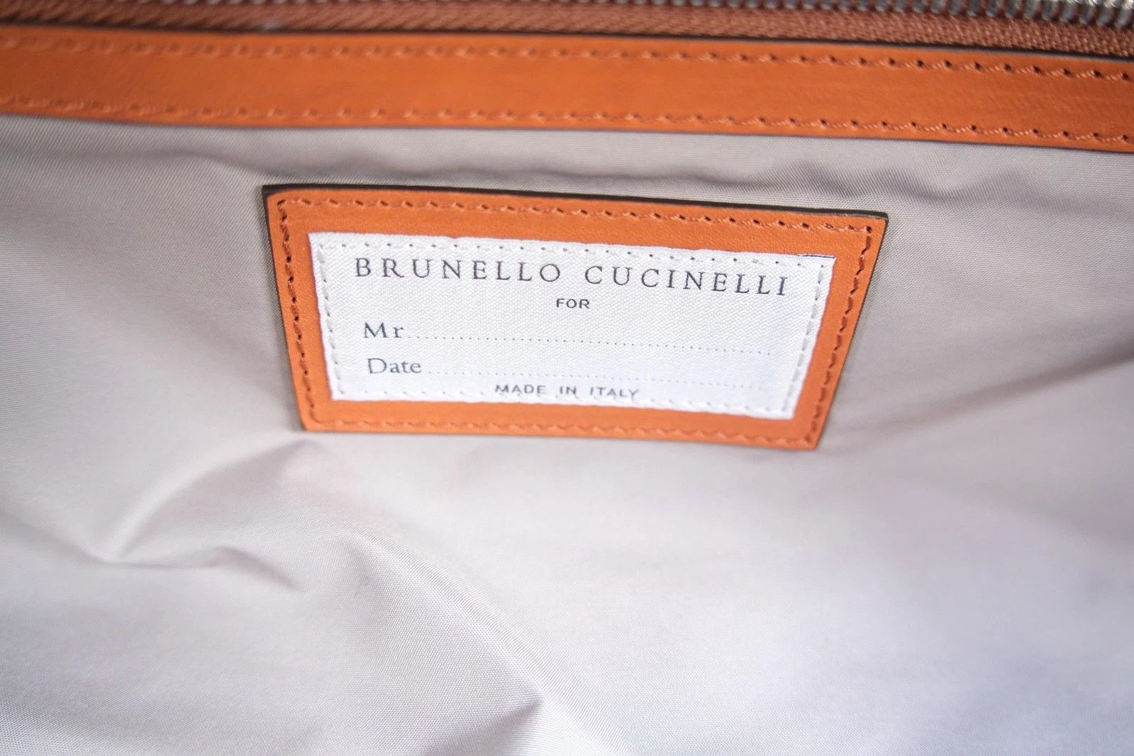 Brunello Cucinelli New Brunello Cucinelli Leather Canvas Travel Weekender Bag Size ONE SIZE - 7 Thumbnail