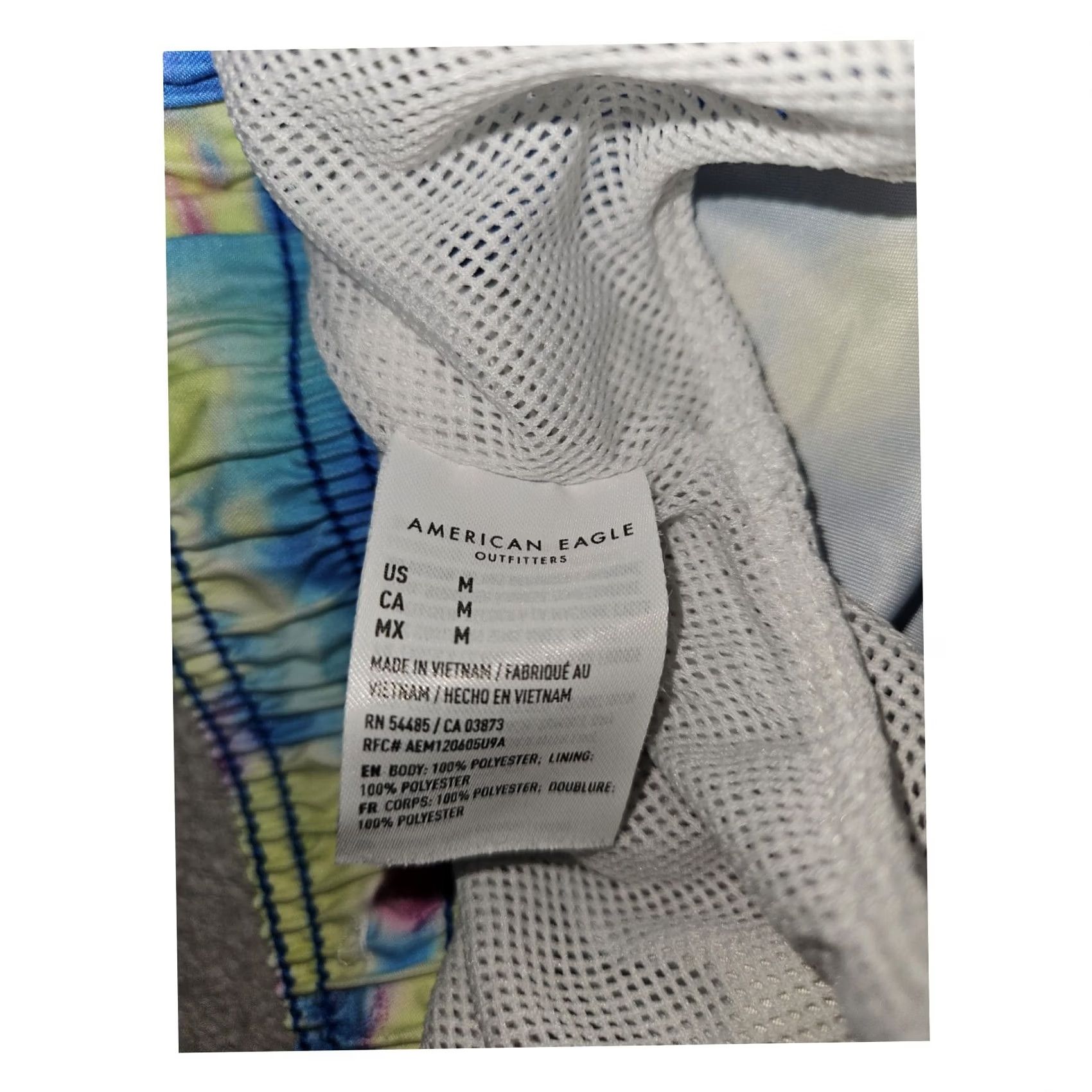 American Eagle Outfitters American Eagle Swim Trunks Men's Medium Tie Dye Draw String Pockets Beach Size ONE SIZE - 2 Thumbnail