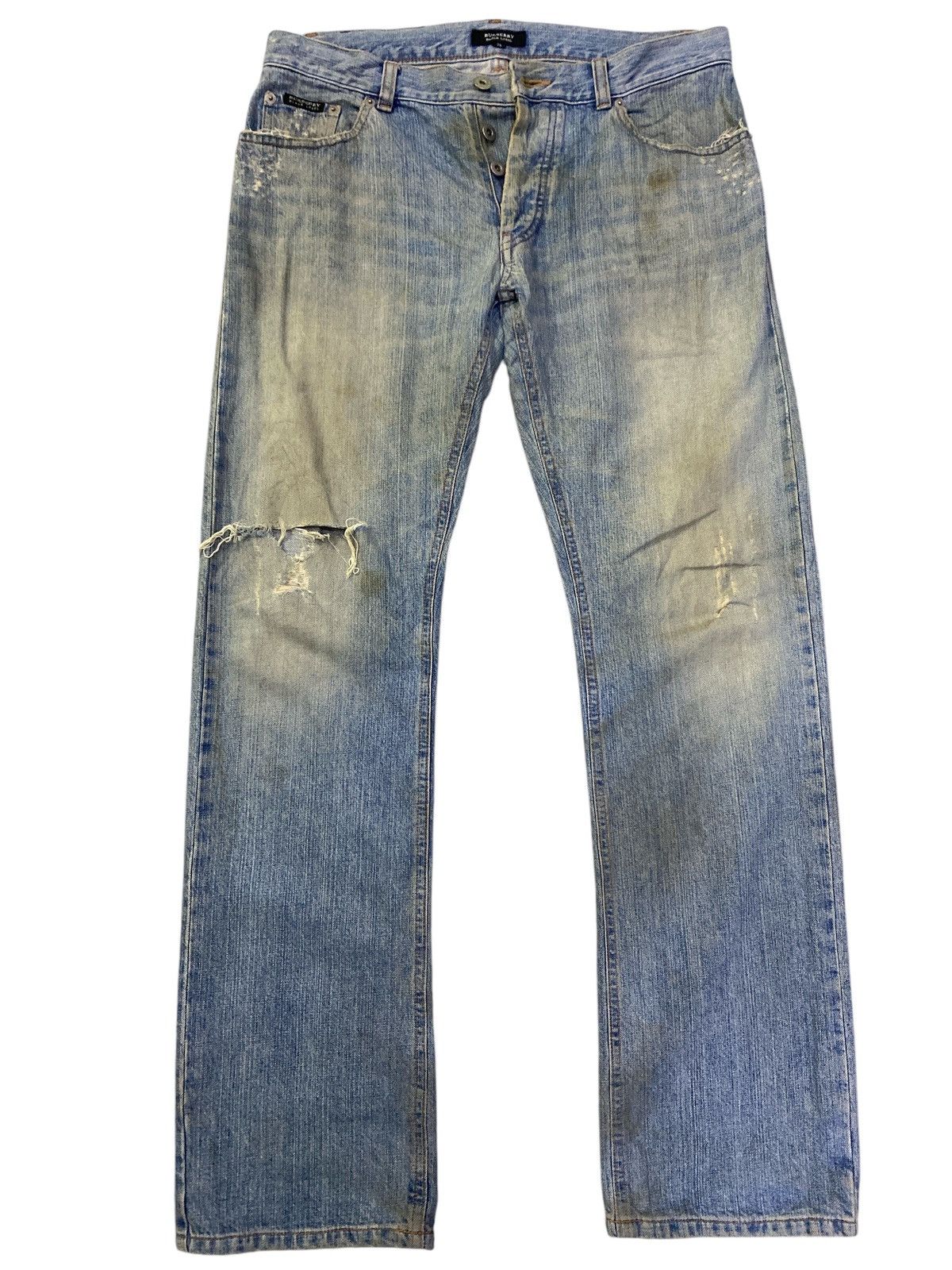 Burberry × If Six Was Nine Burberry Black Label Distressed Denim Size US 32 / EU 48 - 1 Thumbnail