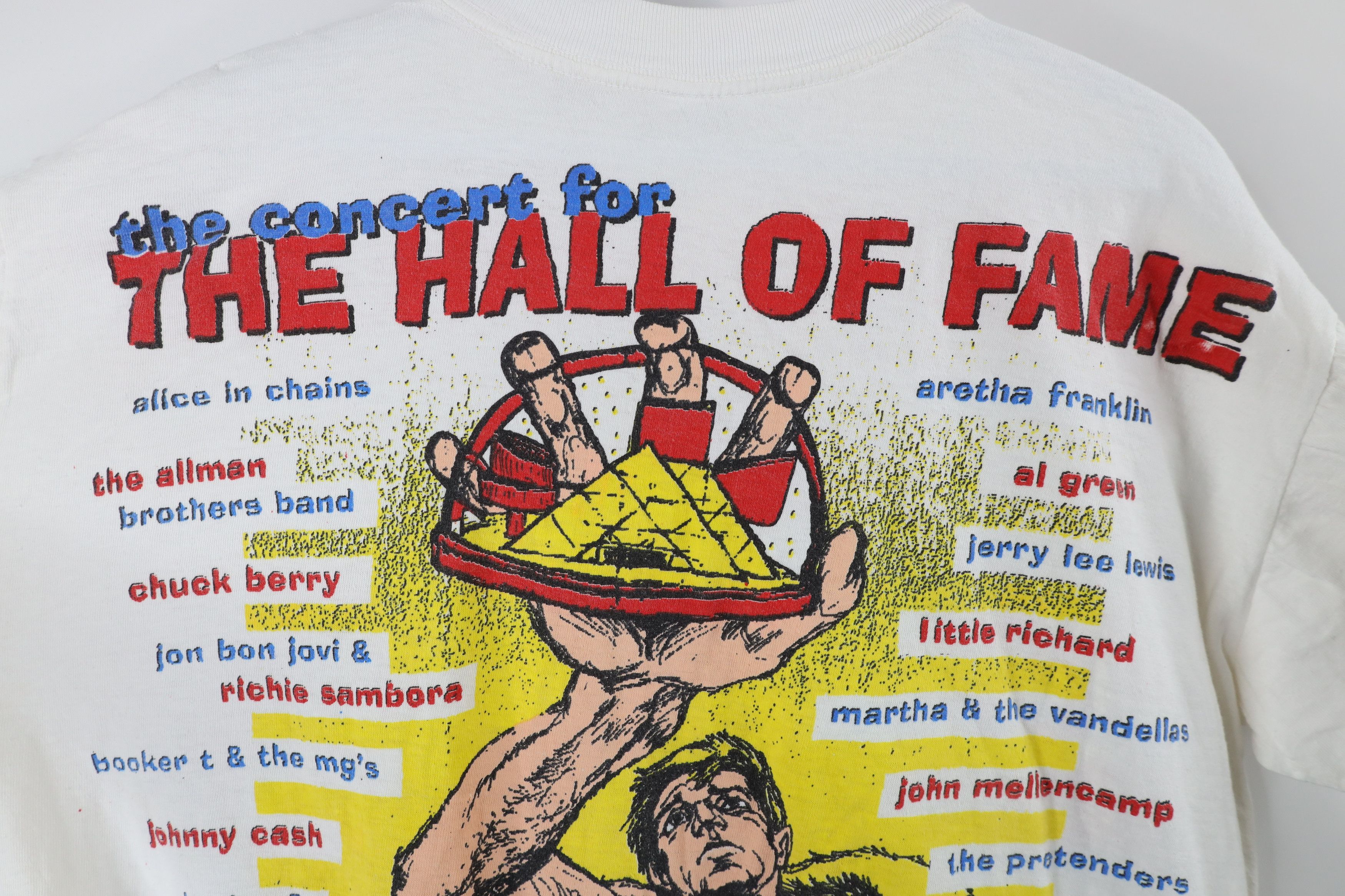 Vintage Vintage 90s Rock and Roll Hall of Fame Concert T-Shirt Size US XL / EU 56 / 4 - 8 Thumbnail