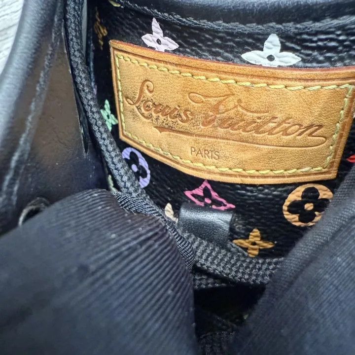 Louis Vuitton Takashi Murakami x Louis Vuitton Black Low Top Trainer -250 Size US 6 / IT 36 - 8 Thumbnail