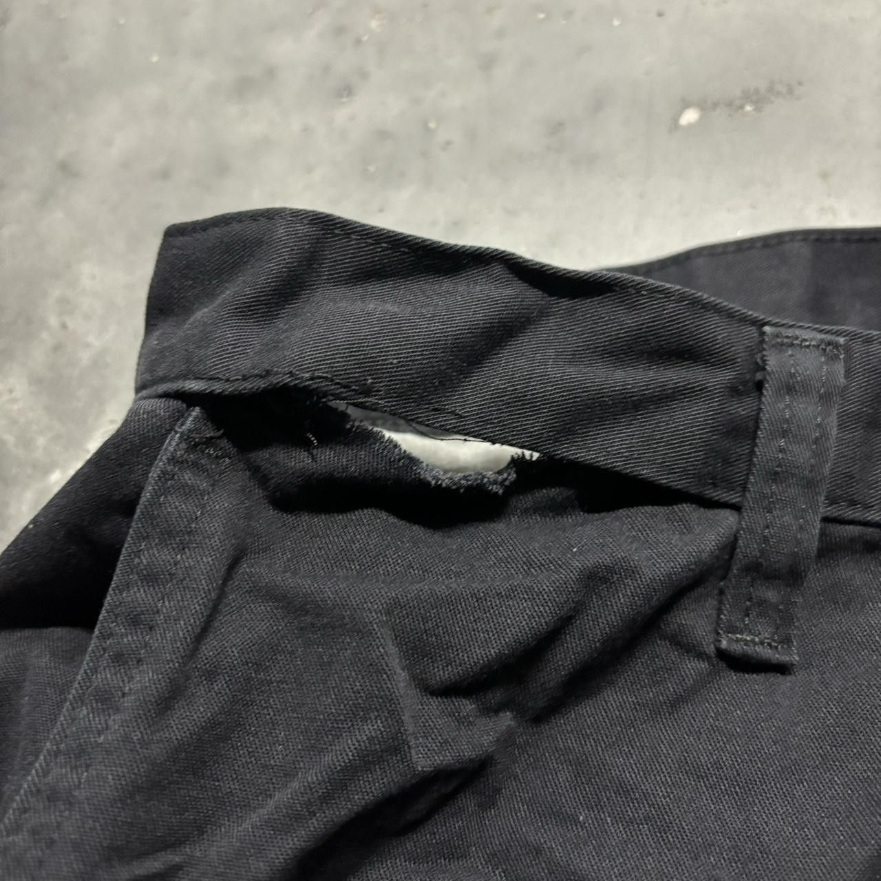 Japanese Brand × Vintage Crazy Vintage Y2K/2000s Baggy Grunge Black Skater Workwear Cargo Pants! Size US 36 / EU 52 - 7 Thumbnail