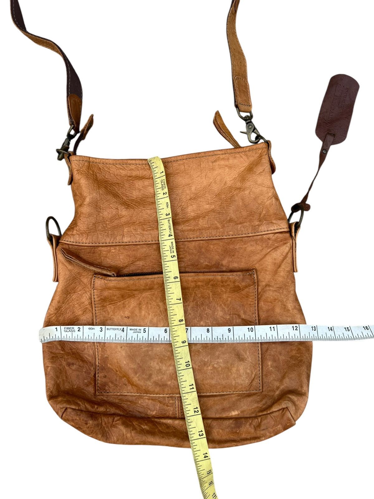 Leather Vintage Vanity Bash Japan Distressed Patina Leather Bag Size ONE SIZE - 24 Thumbnail