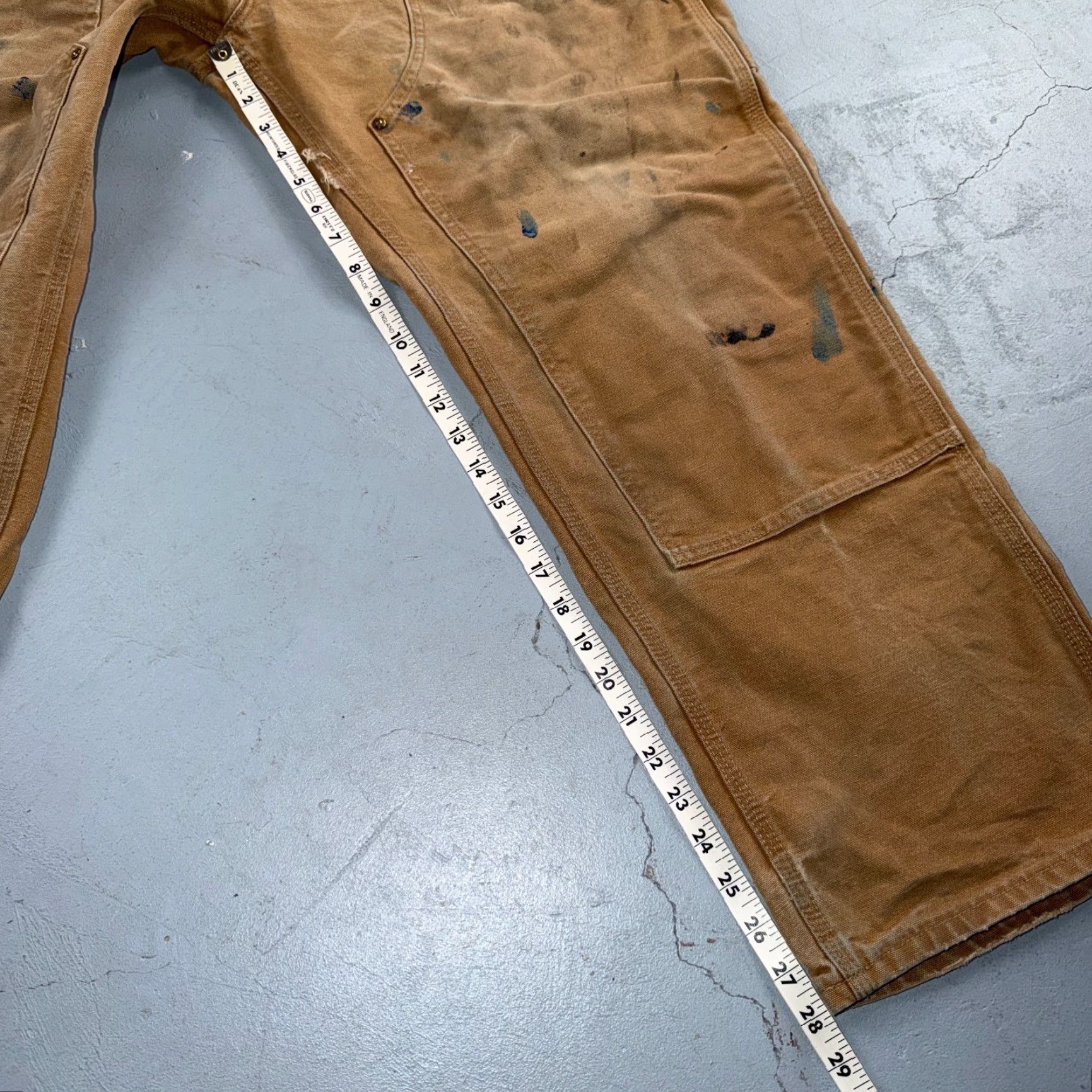 Carhartt VINTAGE Carhartt Pants Carpenter Double Knee 38x30 Brown USA Brown 38x30 Carhartt VTG Double Knee Carpenter Pants B01 USA BRN Brown 38x30 Thrashed Size US 38 / EU 54 - 5 Thumbnail