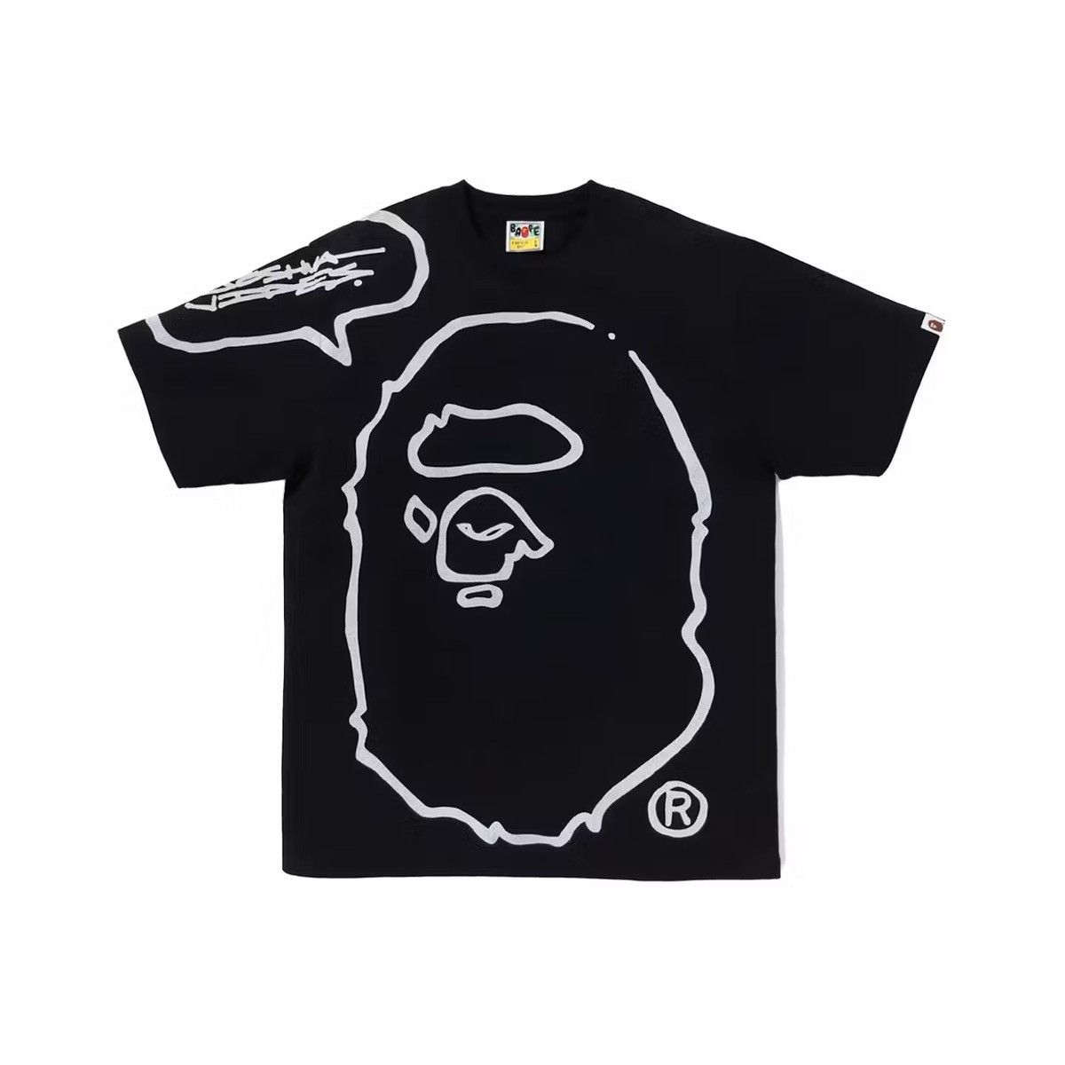 image of Bape X Joshua Vides Ape Head Tee Black, Men's (Size 2XL)