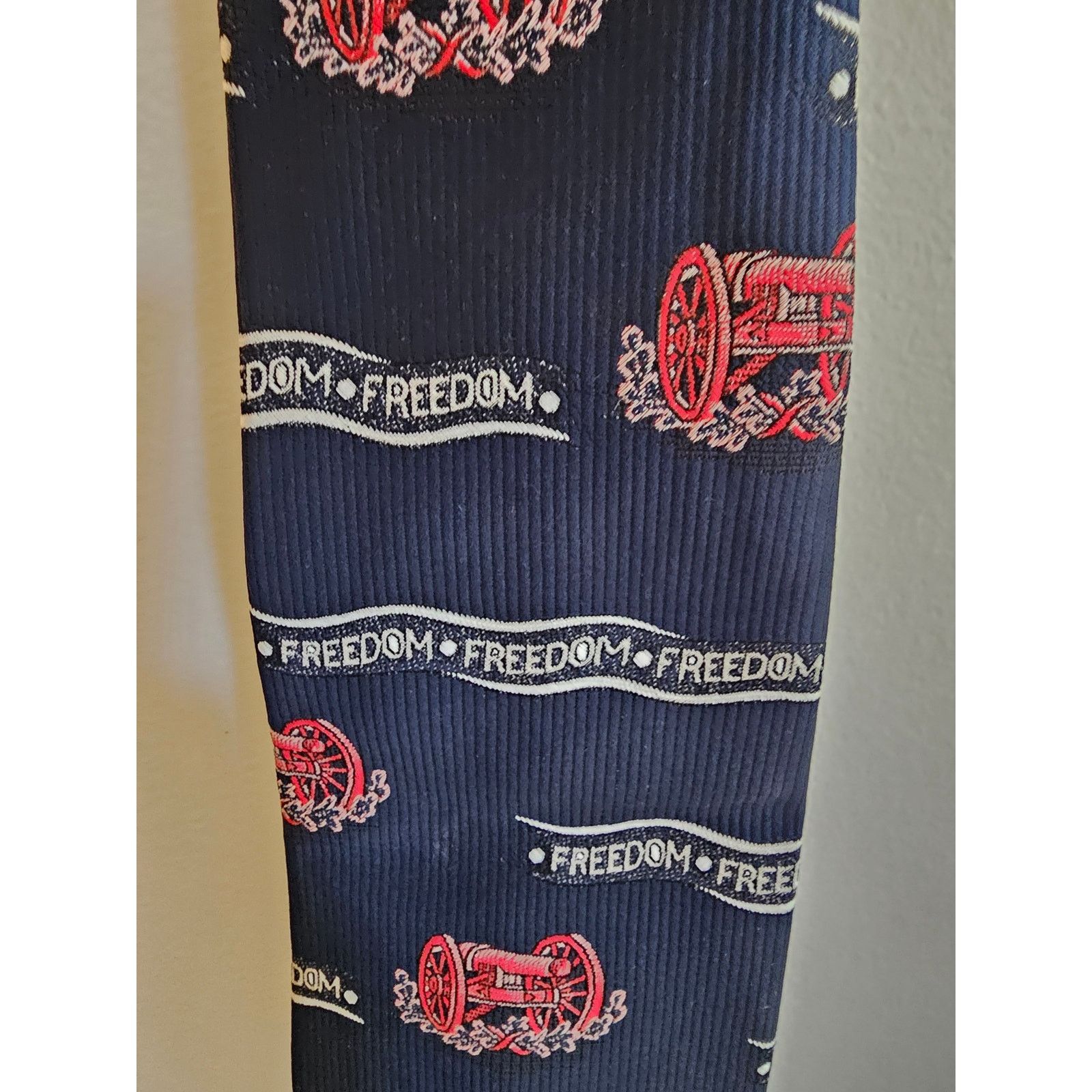 Other Vintage Story Cravats Men's Necktie - Blue Freedom -57" x 4" Size ONE SIZE - 4 Thumbnail