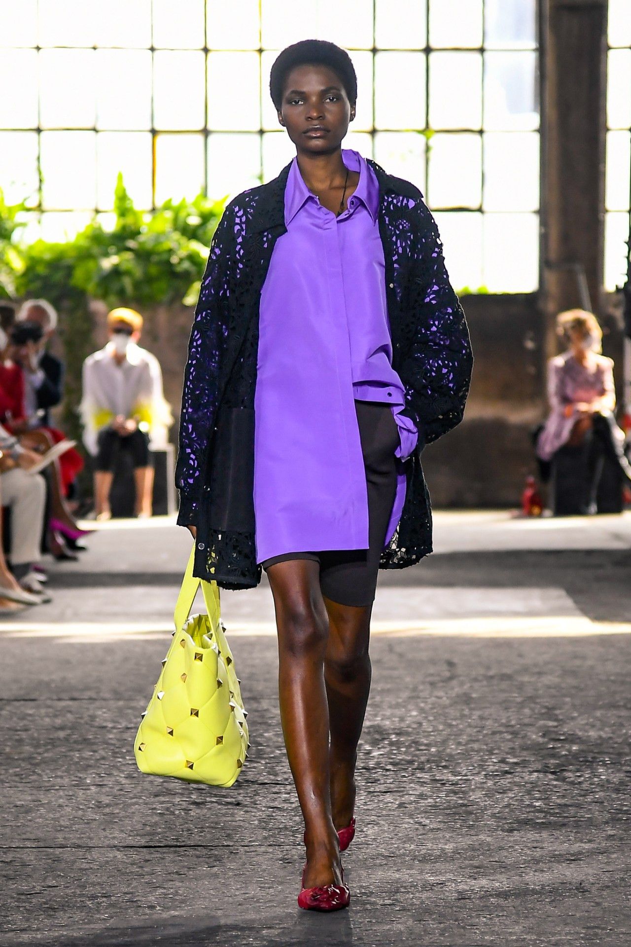 Valentino VALENTINO Oversized Purple Silk Faille Shacket IT 38/US 2 Size XS / US 0-2 / IT 36-38 - 1 Thumbnail