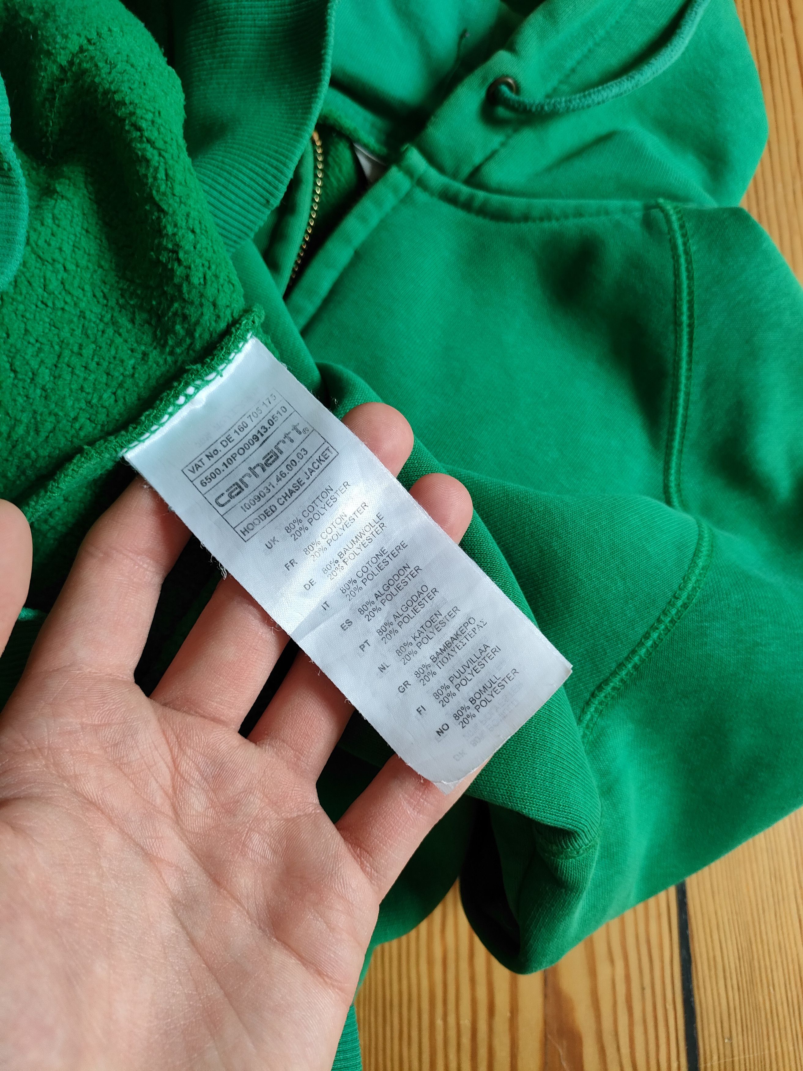 Carhartt Carhartt Hooded Chase Jacket Distressed Green Hoodie Size US S / EU 44-46 / 1 - 14 Thumbnail
