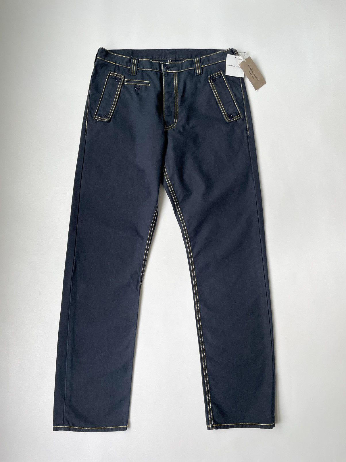 Comme des Garcons S/S 06 Contrast Stitch Utility Trousers Size US 34 / EU 50 - 1 Thumbnail