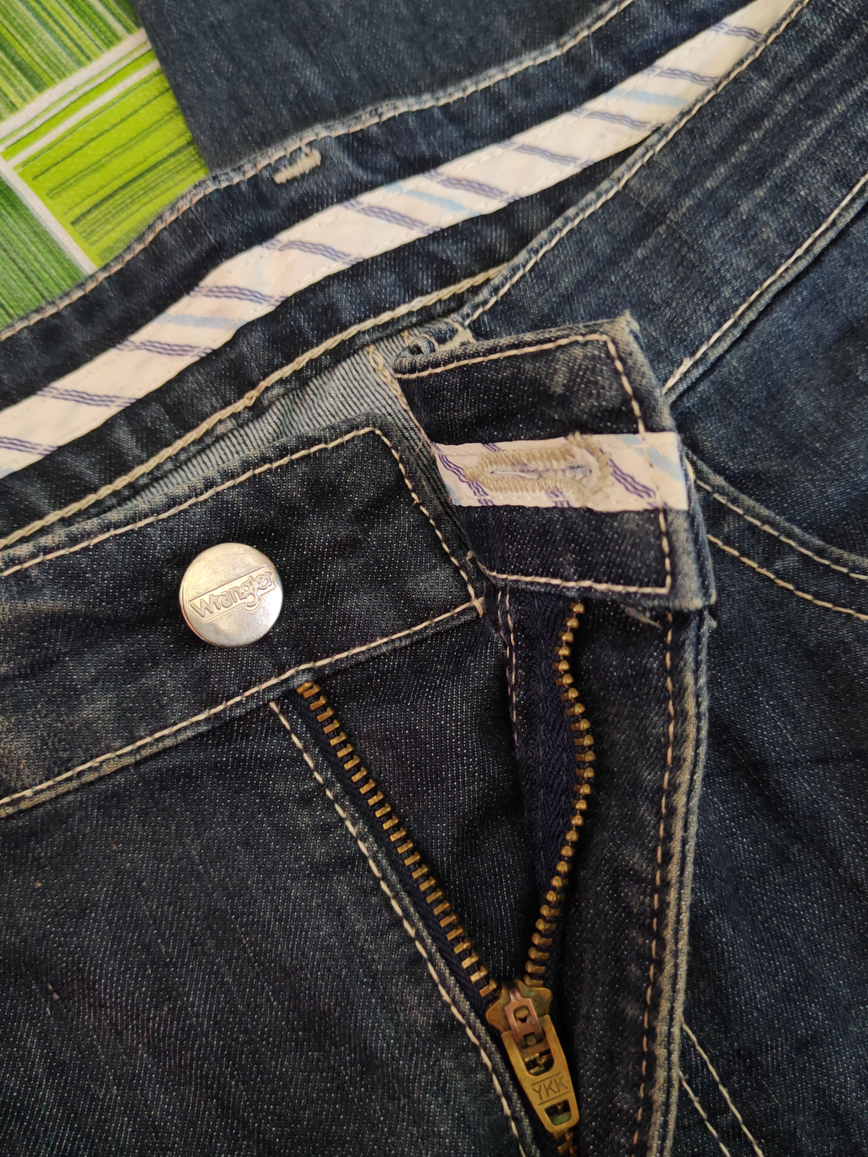 Japanese Brand Wrangler Dark Blue Distressed Ripped Jeans #S1663 Size US 34 / EU 50 - 14 Thumbnail