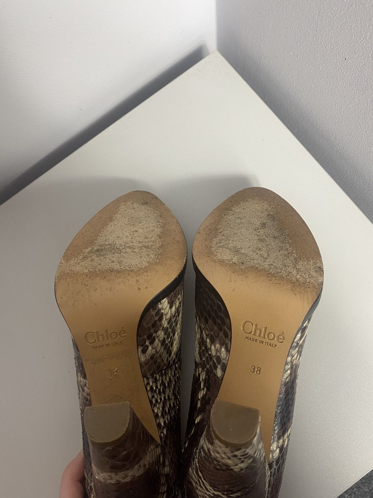 Chloe Chloe Python leather heels 38 woman Size US 8 / IT 38 - 7 Thumbnail