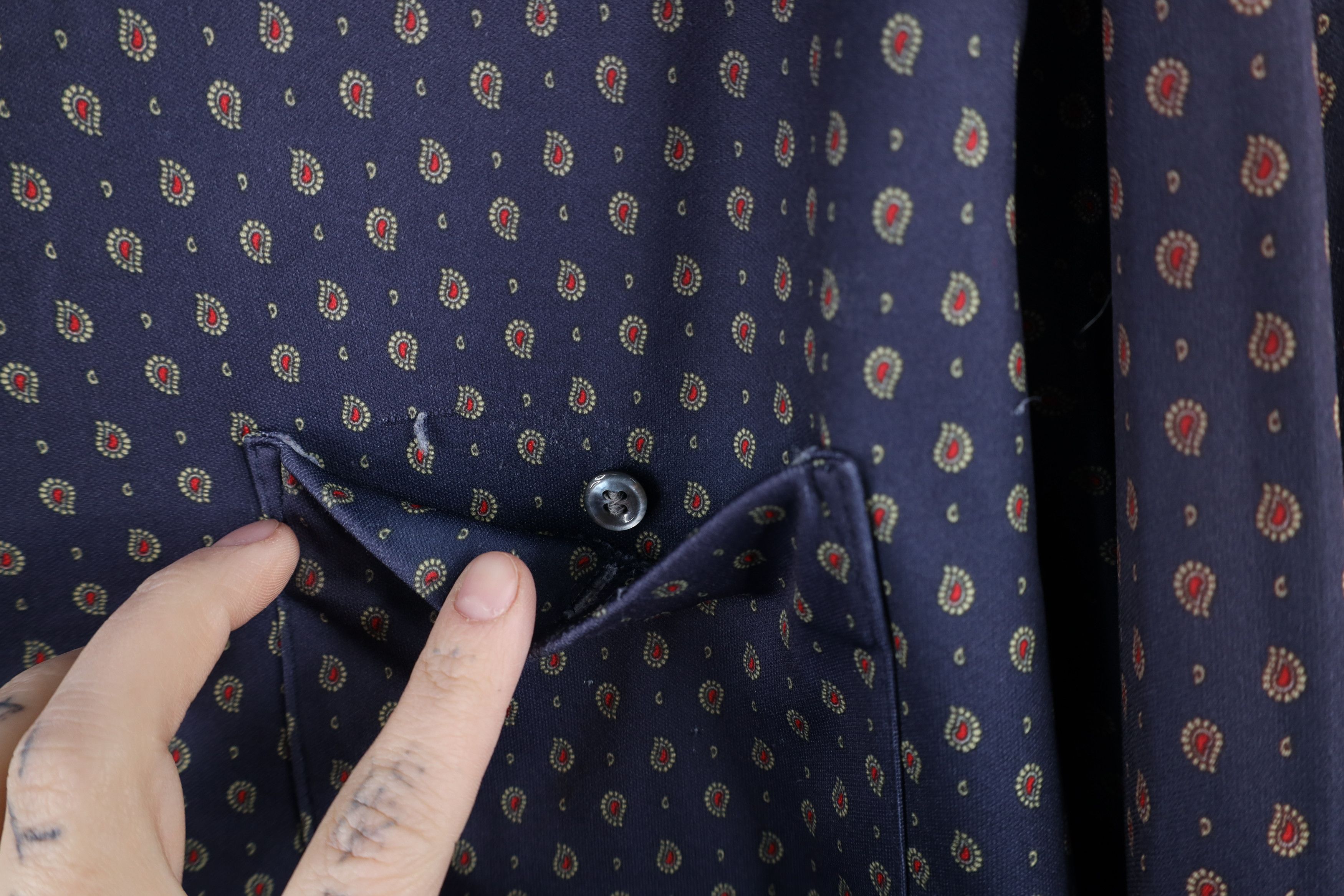 Vintage Vintage 70s Streetwear Paisley Collared Button Shirt USA Size US L / EU 52-54 / 3 - 4 Thumbnail