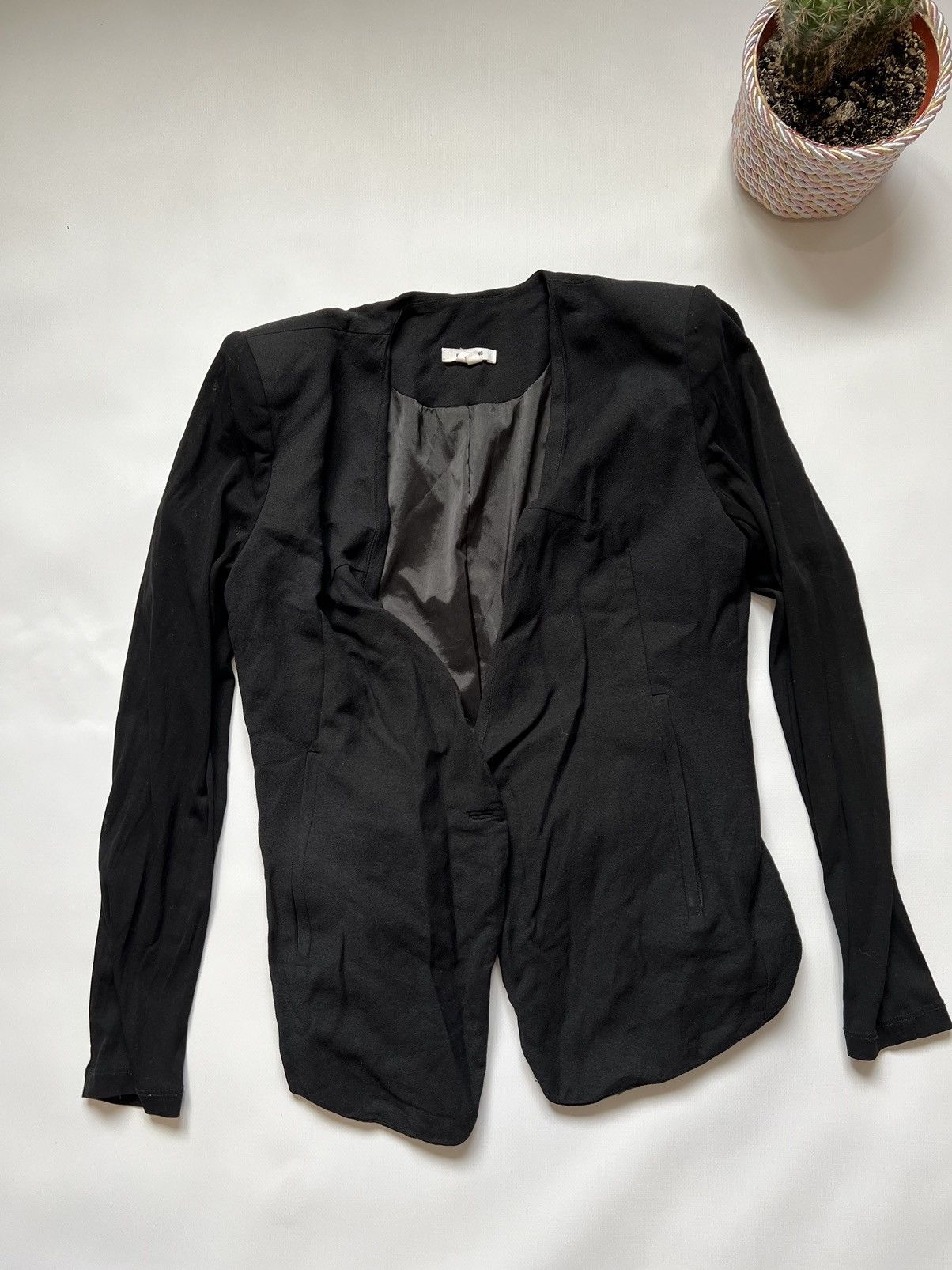 Helmut Lang Helmut Lang Black Jacket Women Assymetrical Size M / US 6-8 / IT 42-44 - 1 Thumbnail
