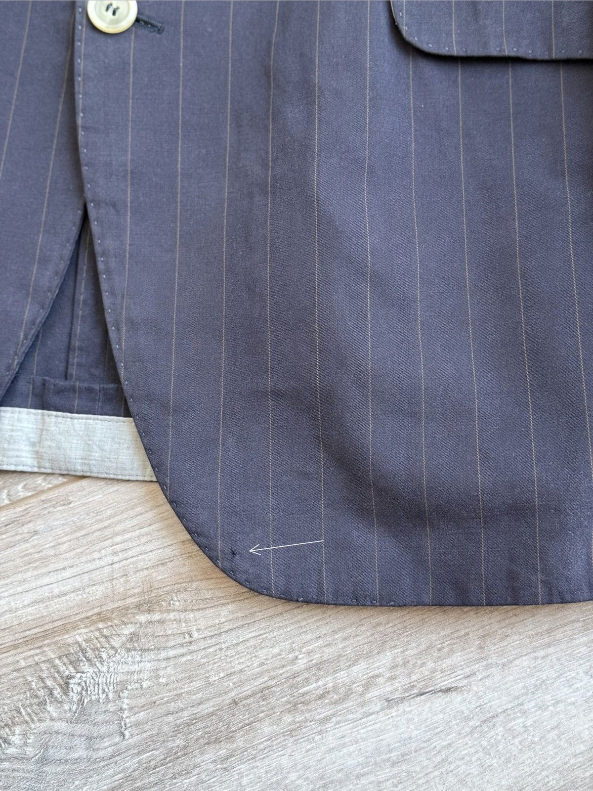 Brunello Cucinelli Brunello Cucinelli Pinstripe Cotton Cashmere Blazer Size 44R - 11 Thumbnail