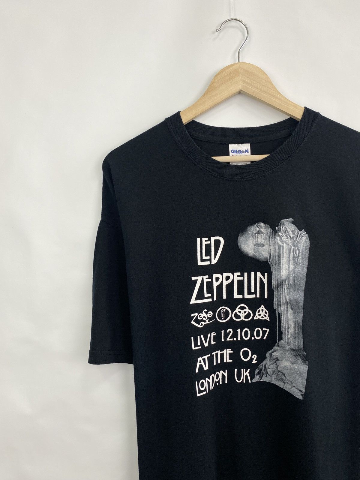 Led Zeppelin 🇬🇧 Vintage Led Zeppelin 1968 Concert T-Shirt Reprint 2007 Size US XL / EU 56 / 4 - 2 Thumbnail