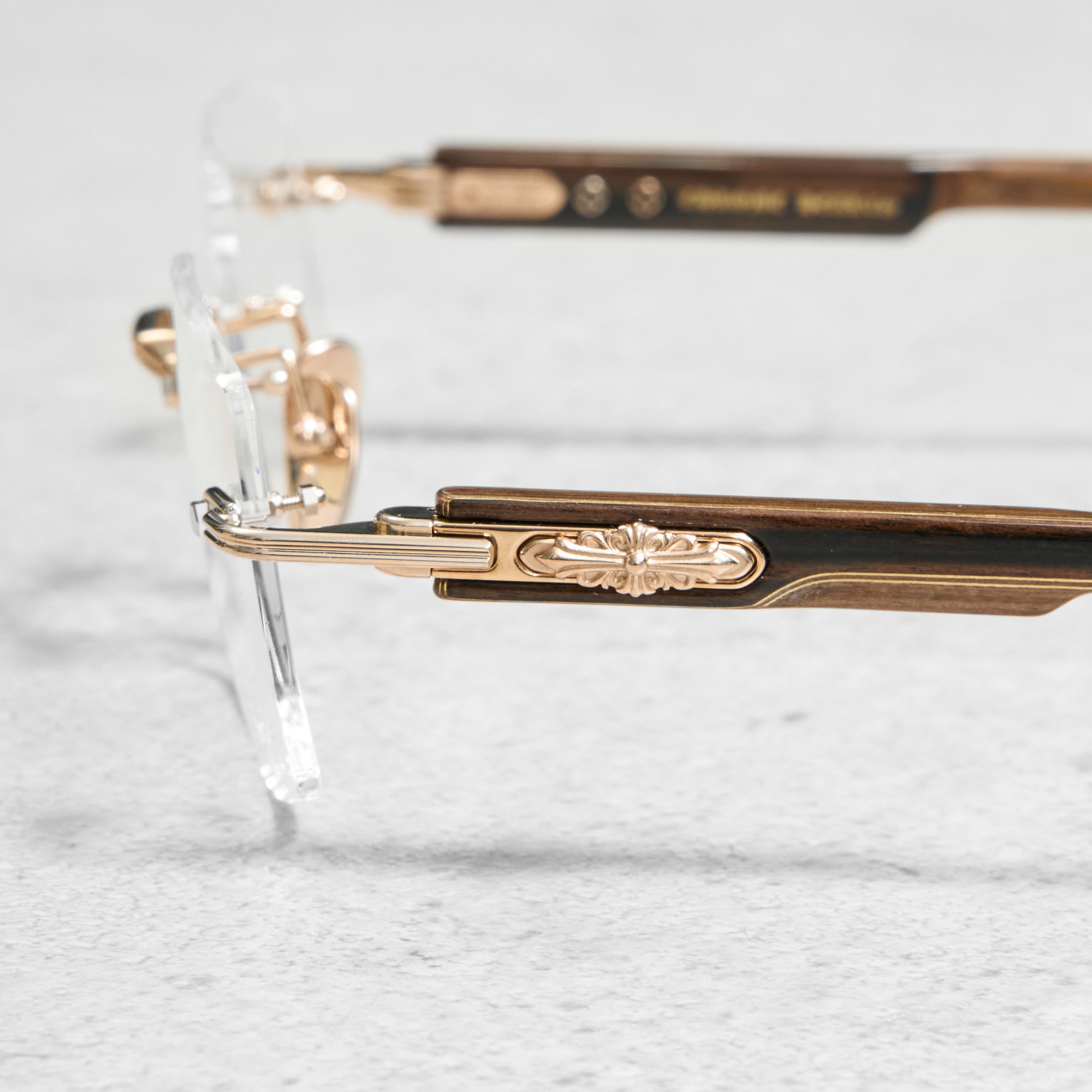 Chrome Hearts CHROME HEARTS DEEP II Gold Plated/Wood Ebony Walnut Ebony-PV Size ONE SIZE - 2 Thumbnail
