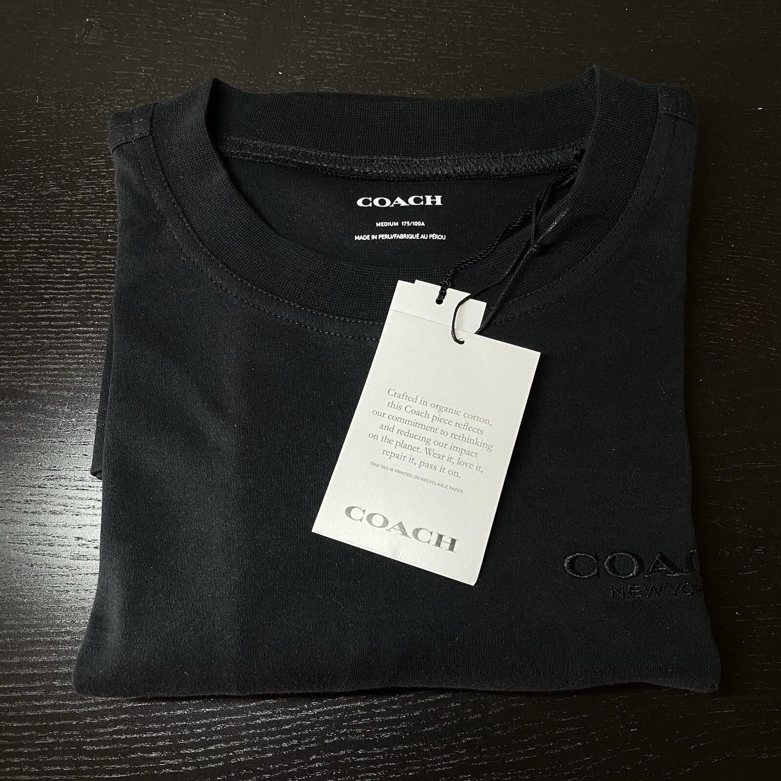 Coach NWT Coach Men's T Shirt In Organic Cotton Black Size M Size US M / EU 48-50 / 2 - 1 Thumbnail