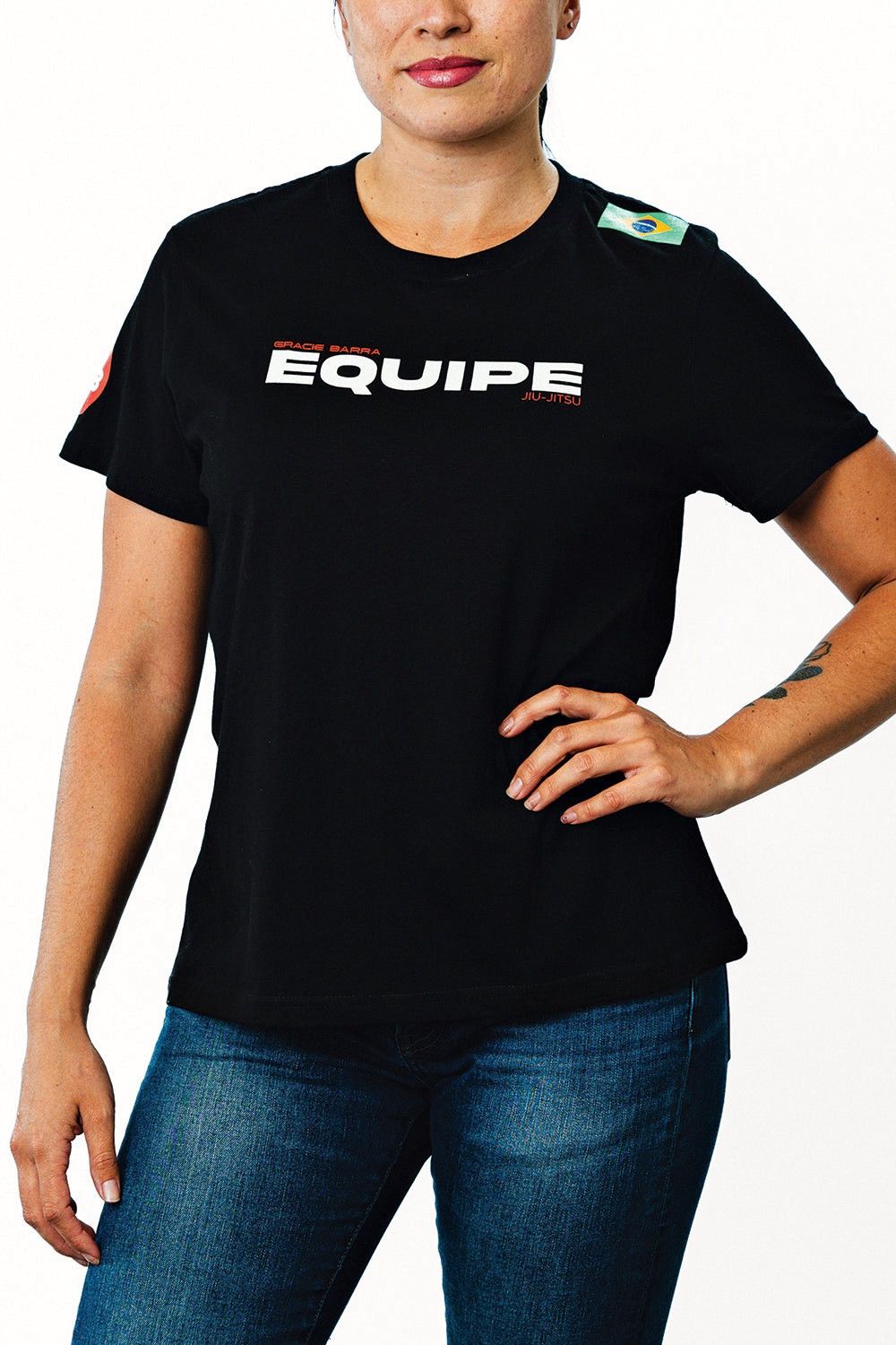 Other Gracie Barra Equipe Jiu-Jitsu T-Shirt Women’s Black Size M-L Size M / US 6-8 / IT 42-44 - 1 Thumbnail