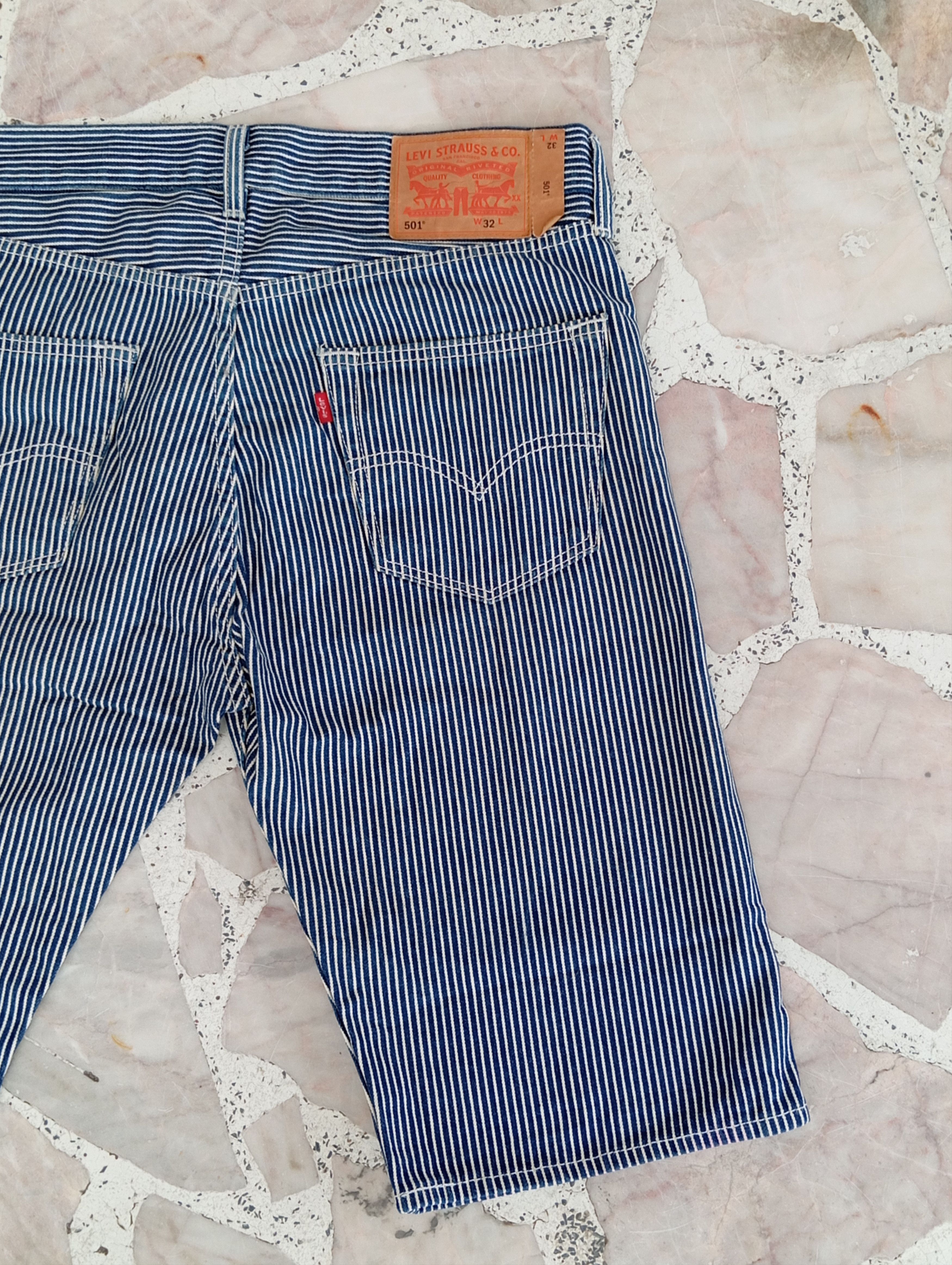 Levi's × Vintage Levis Stripe Short Denim Size US 33 - 9 Thumbnail